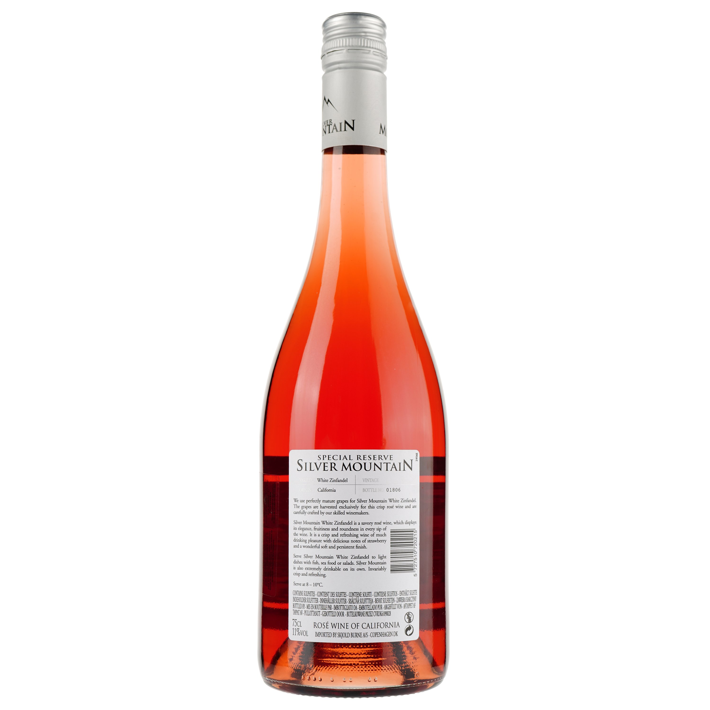 Вино Silver Mountain Zinfandel, розовое, сухое, 11,5%, 0,75 л - фото 2