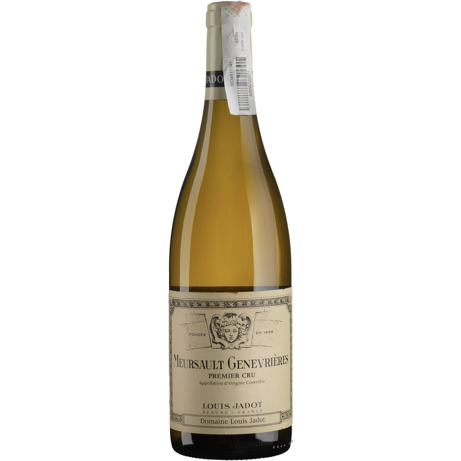 Вино Louis Jadot Meursault Genevrieres 2020, біле, сухе, 0,75 л - фото 1
