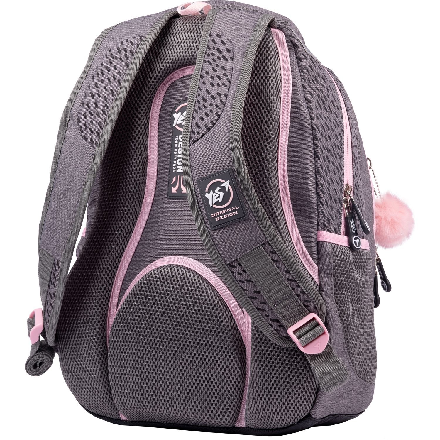 Рюкзак Yes TS-42 Hi panda, сірий з рожевим (554676) - фото 3