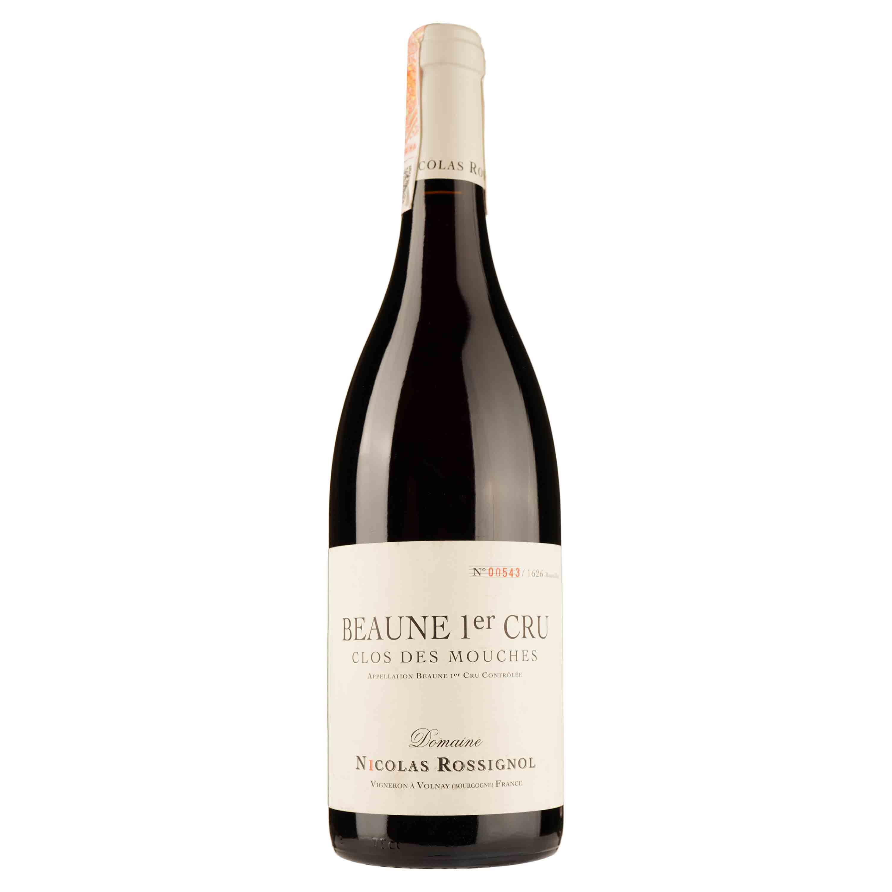 Вино Nicolas Rossignol Beaune Premier Cru Clos des Mouches 2018 AOC, 14,5%, 0,75 л (870692) - фото 1