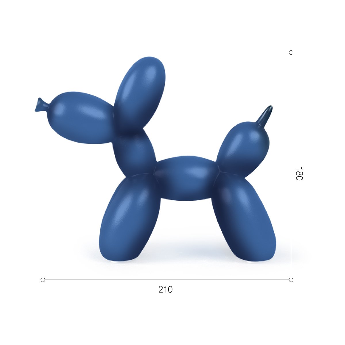 Статуетка декоративна МВМ My Home Пес з кульки, синя (DH-ST-06 DARK BLUE) - фото 2