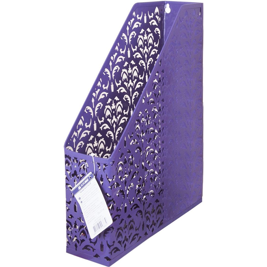 Лоток для бумаги Buromax Barocco металлический вертикальный 31.8х24.8х7.5 см фиолетовый (BM.6262-07) - фото 1