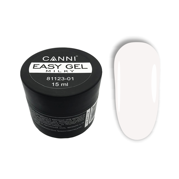 Гель для нарощування Canni Easy gel 01 Milky15 мл - фото 2