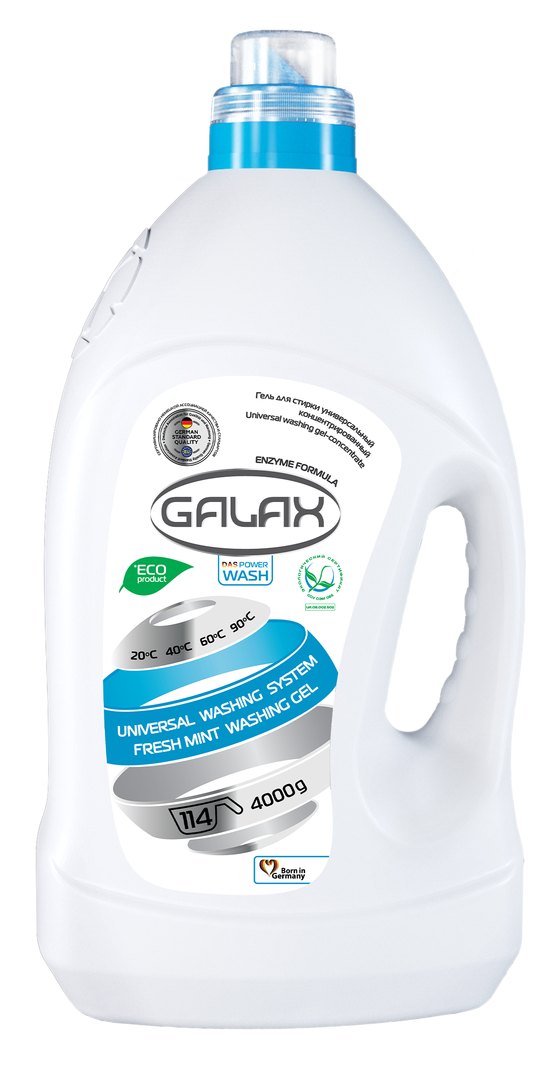 Photos - Laundry Detergent GALAX Гель для прання  універсальний Fresh Mint, 4 л  (600001)