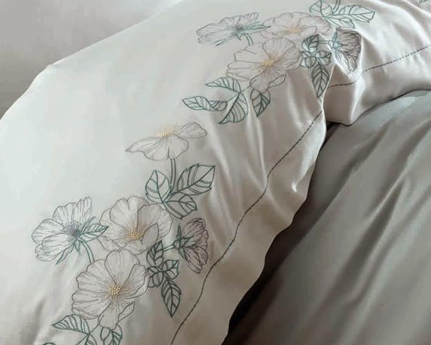 Комплект постельного белья Dantela Vita Hare Maldiv сатин с вышивкой евро (svt-2000022294966) - фото 4