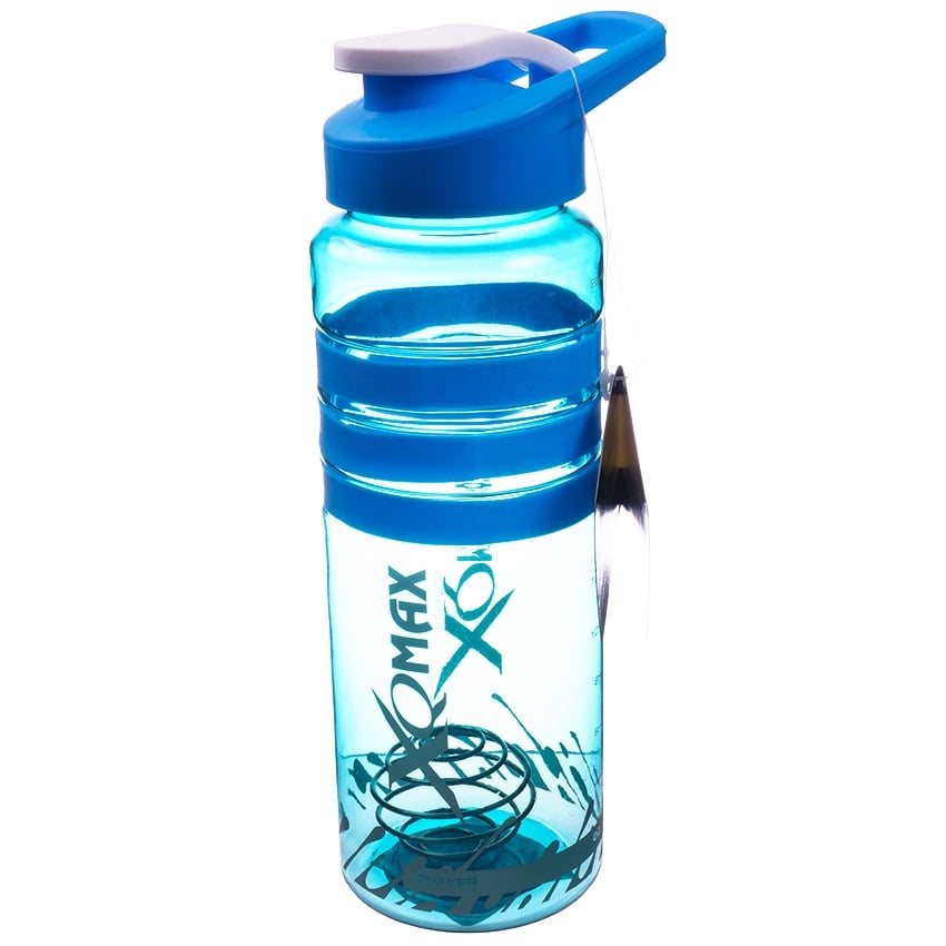 Бутылка для напитков Offtop с шейкером, синий (850668) - фото 1