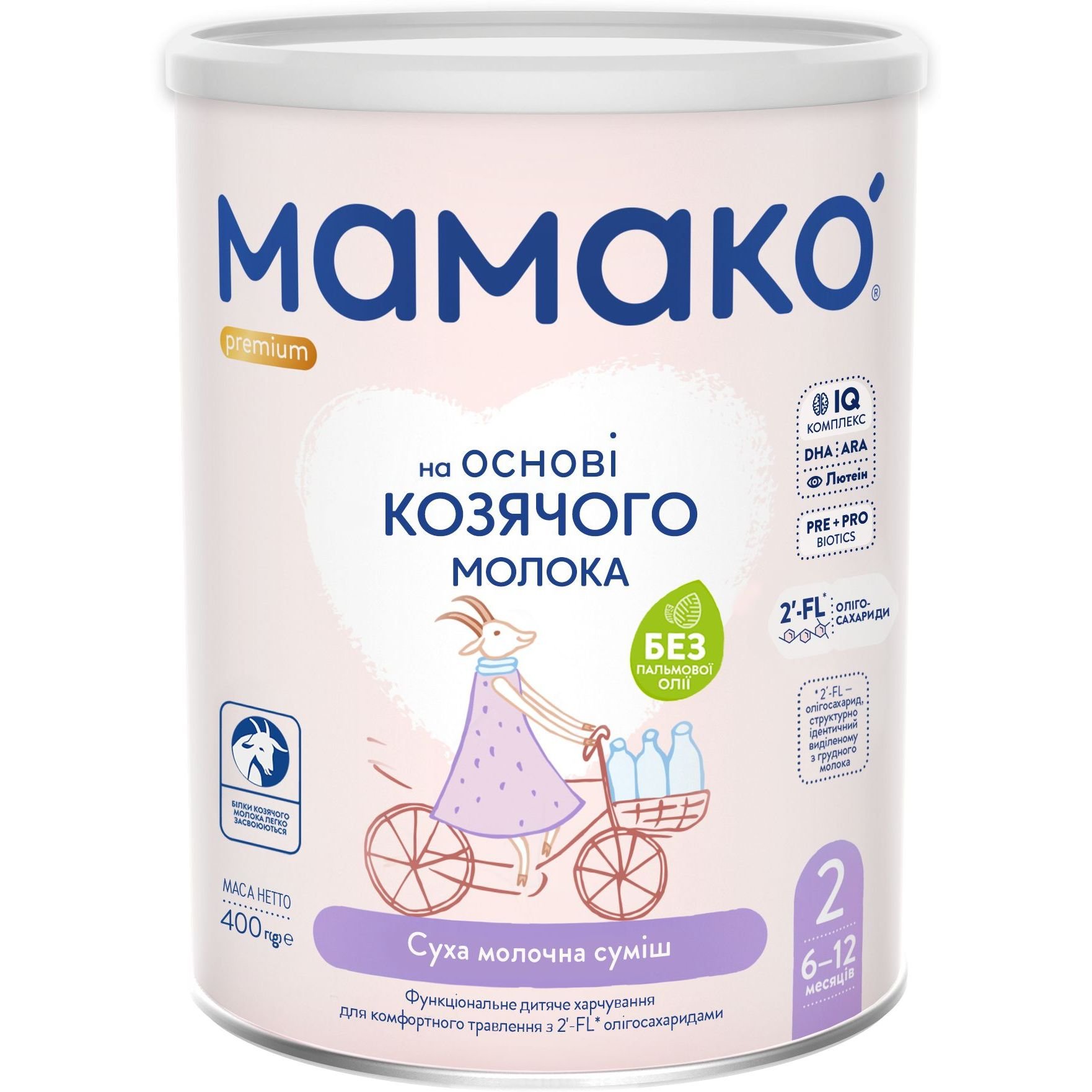 Суха молочна суміш МАМАКО Premium 2, 400 г - фото 1