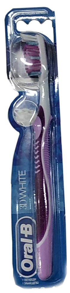 Зубна щітка Oral-B 3D White Відбілювання, середня, фіолетовий (2000000005085) - фото 1
