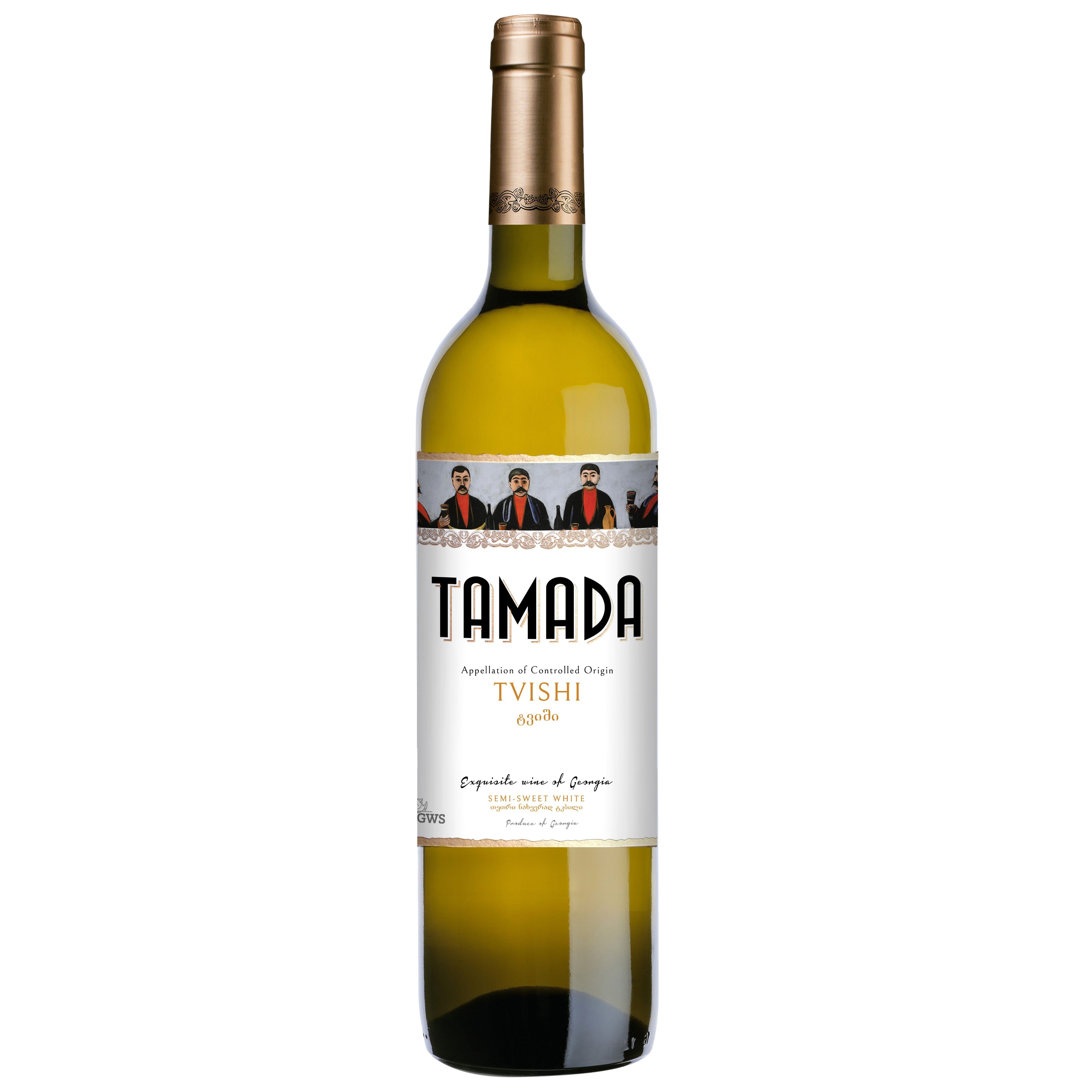 Вино Tamada Tvishi AOC, белое, полусладкое, 11-14,5%, 0,75 л (201803) - фото 1