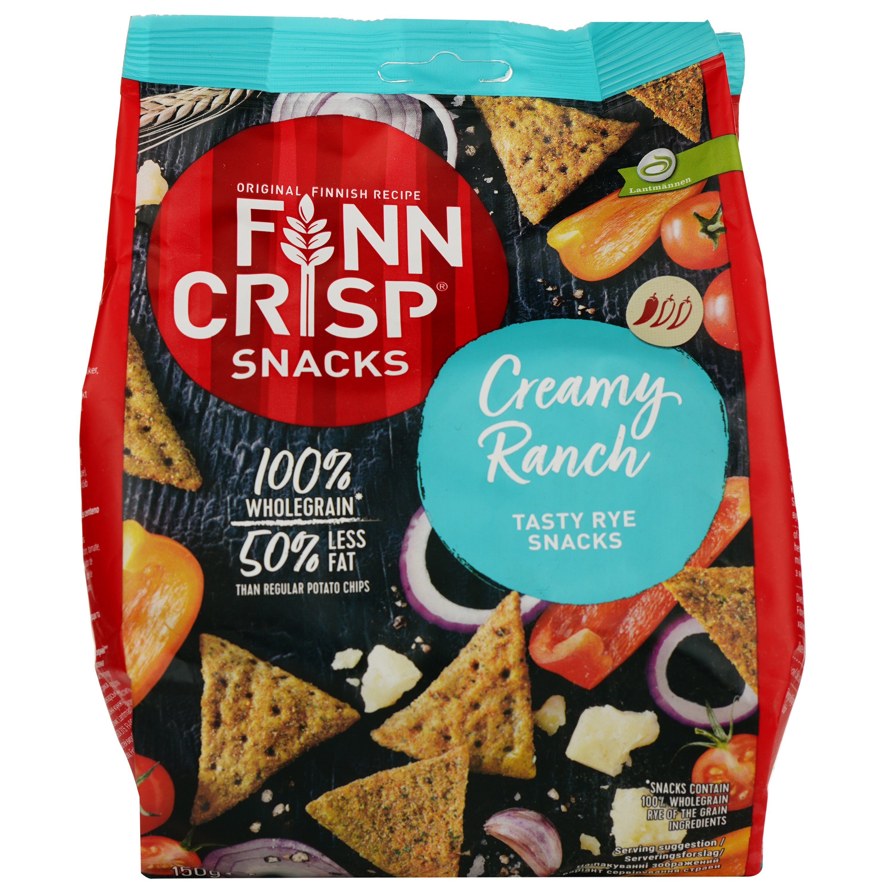 Хлібці Finn Crisp Creamy Ranch цільнозернові 150 г (924855) - фото 1