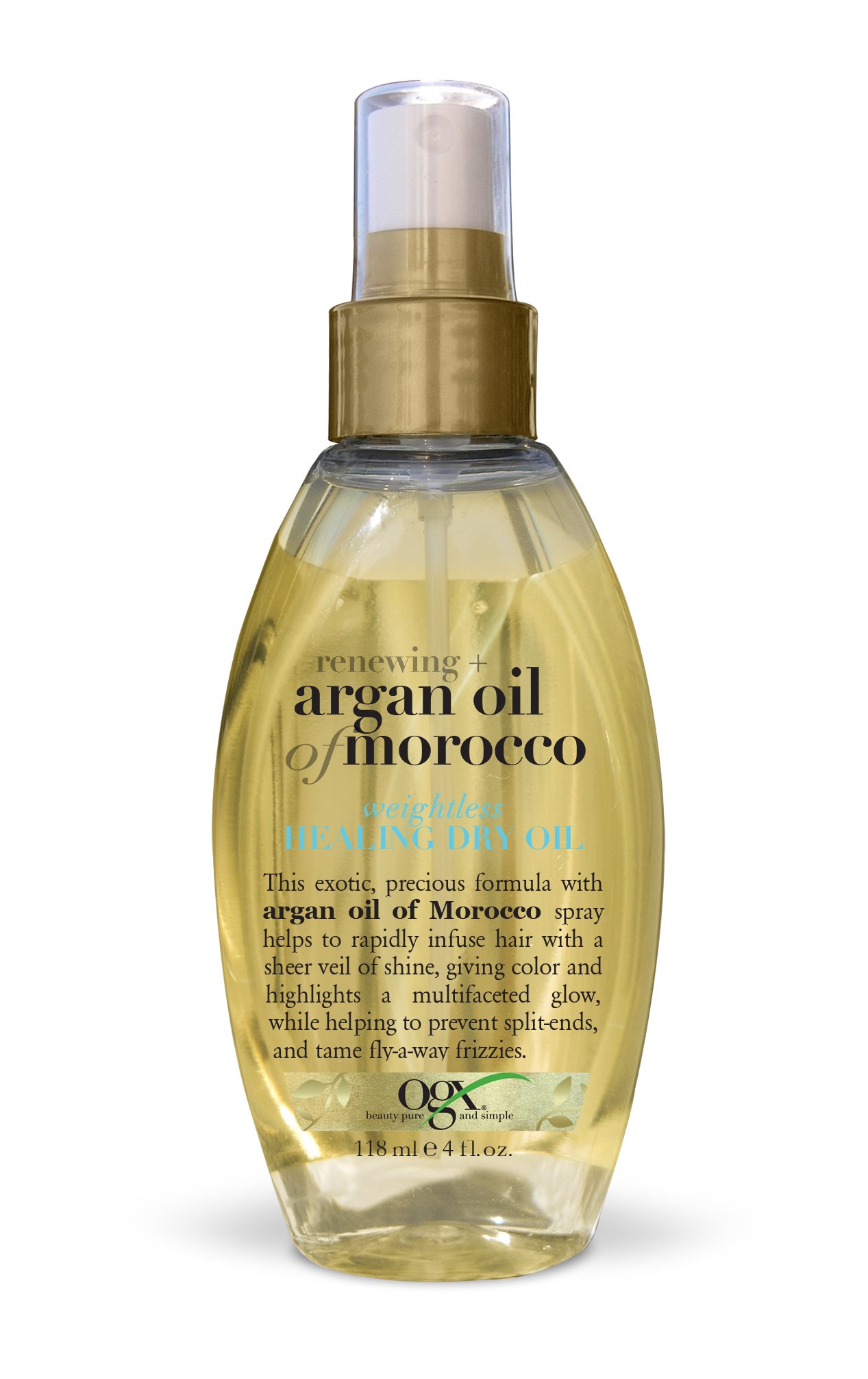 Легке сухе арганове масло-спрей для волосся OGX Марокко, 118 мл - фото 1