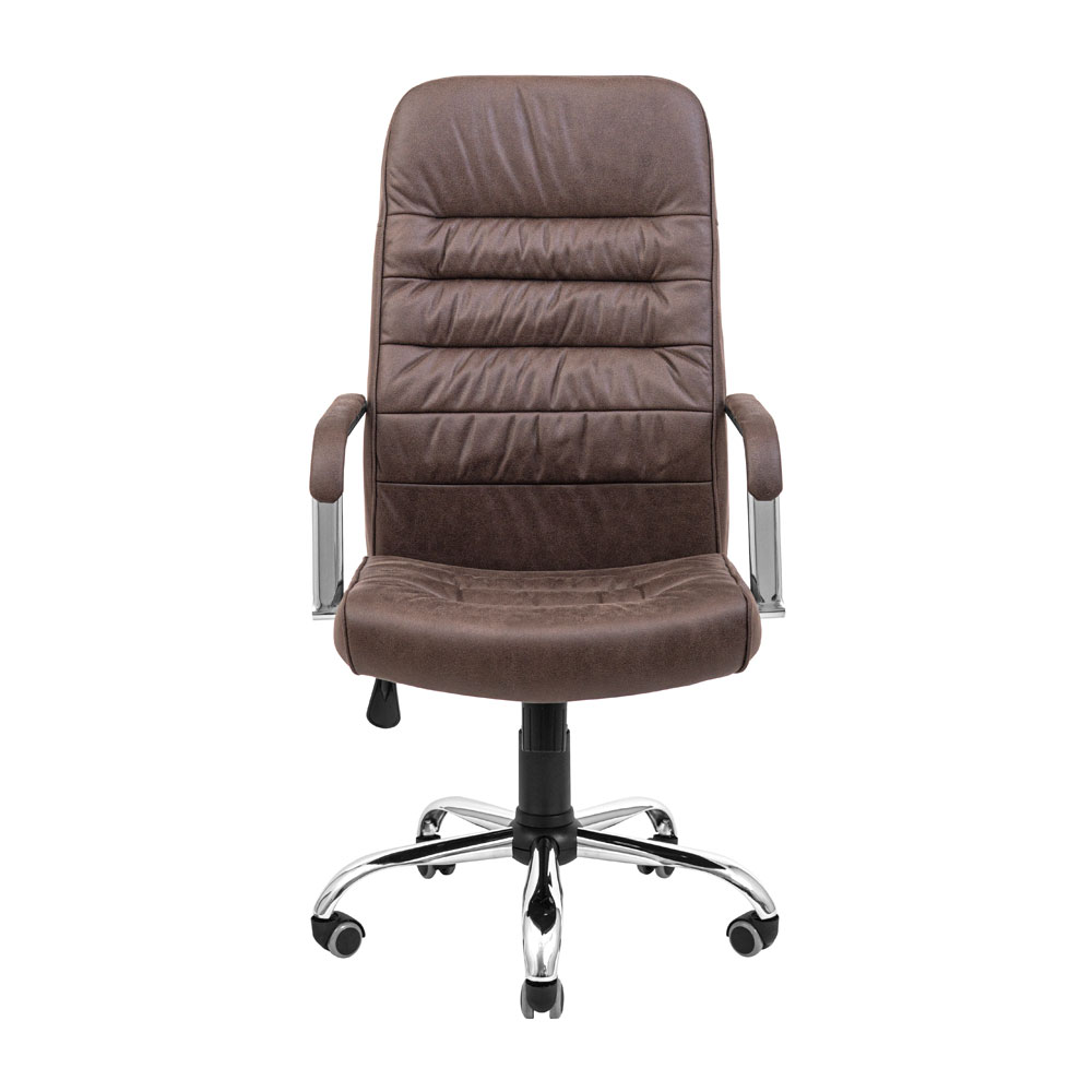 Кресло офисное Richman Лион Ю Хром M-1 Tilt коричневый (RCM-1060) - фото 2