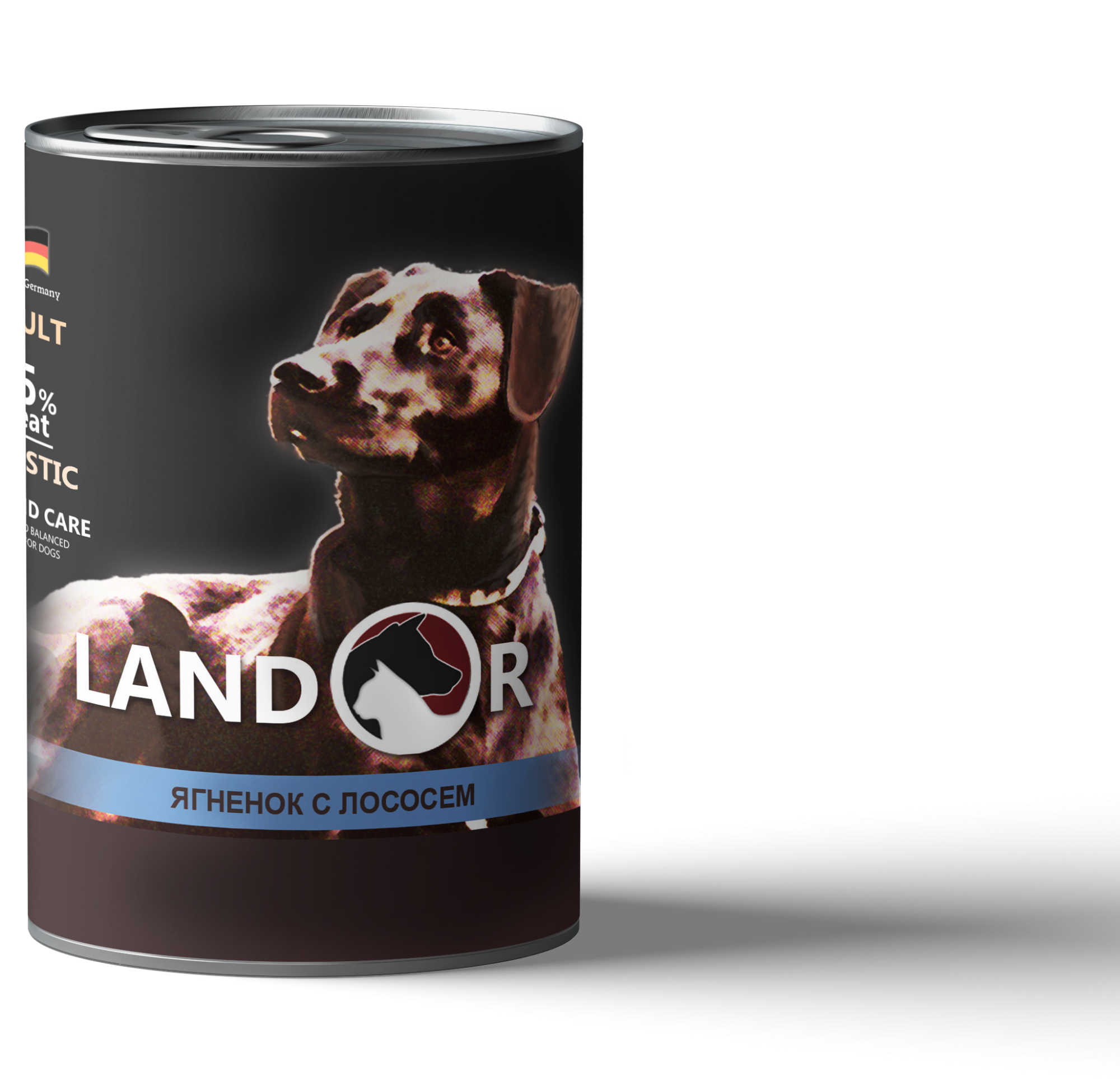 Вологий корм для собак Landor, ягня з лососем, 400 г - фото 1
