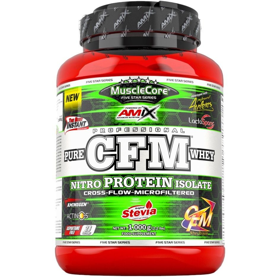 Протеин Amix MuscleCore CFM Nitro Protein Isolate Двойной шоколад 1 кг (820383) - фото 1