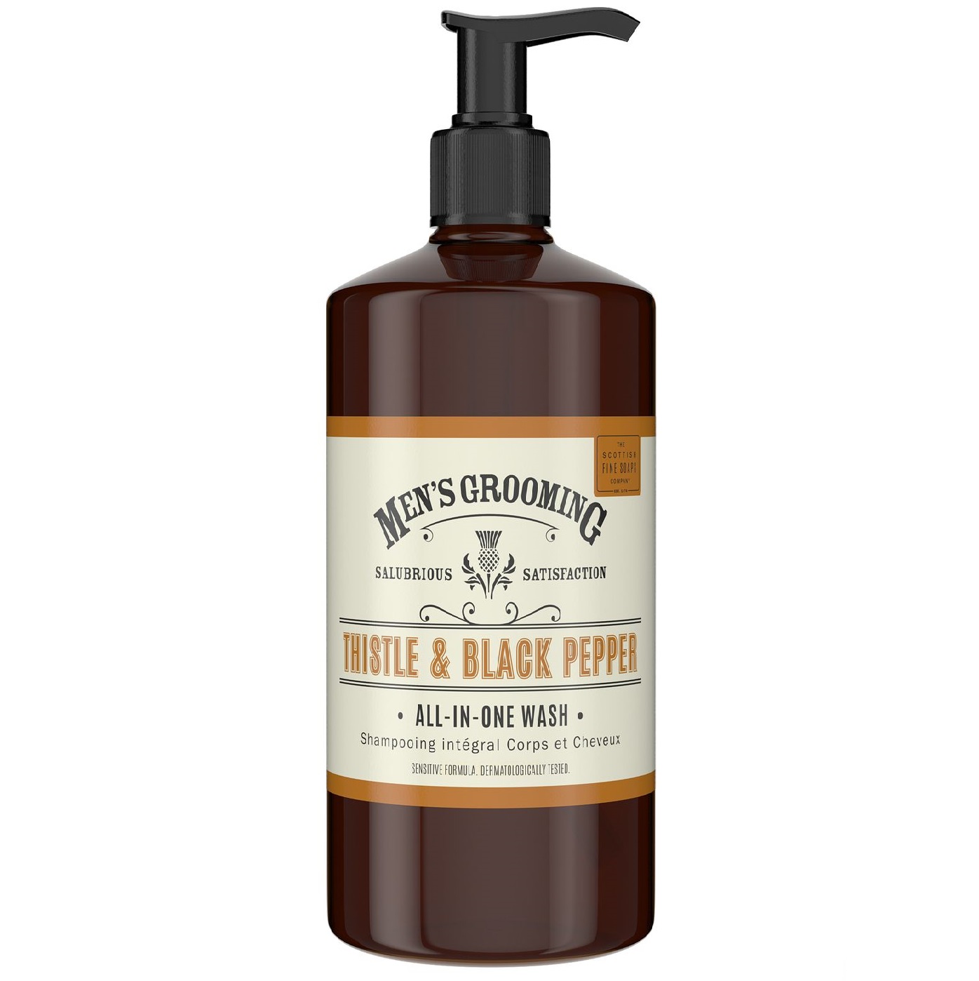 Универсальное средство для мытья волос и тела Scottish Fine Soaps Men`s Grooming Thistle & Black Pepper 500 мл (5016365018401) - фото 1