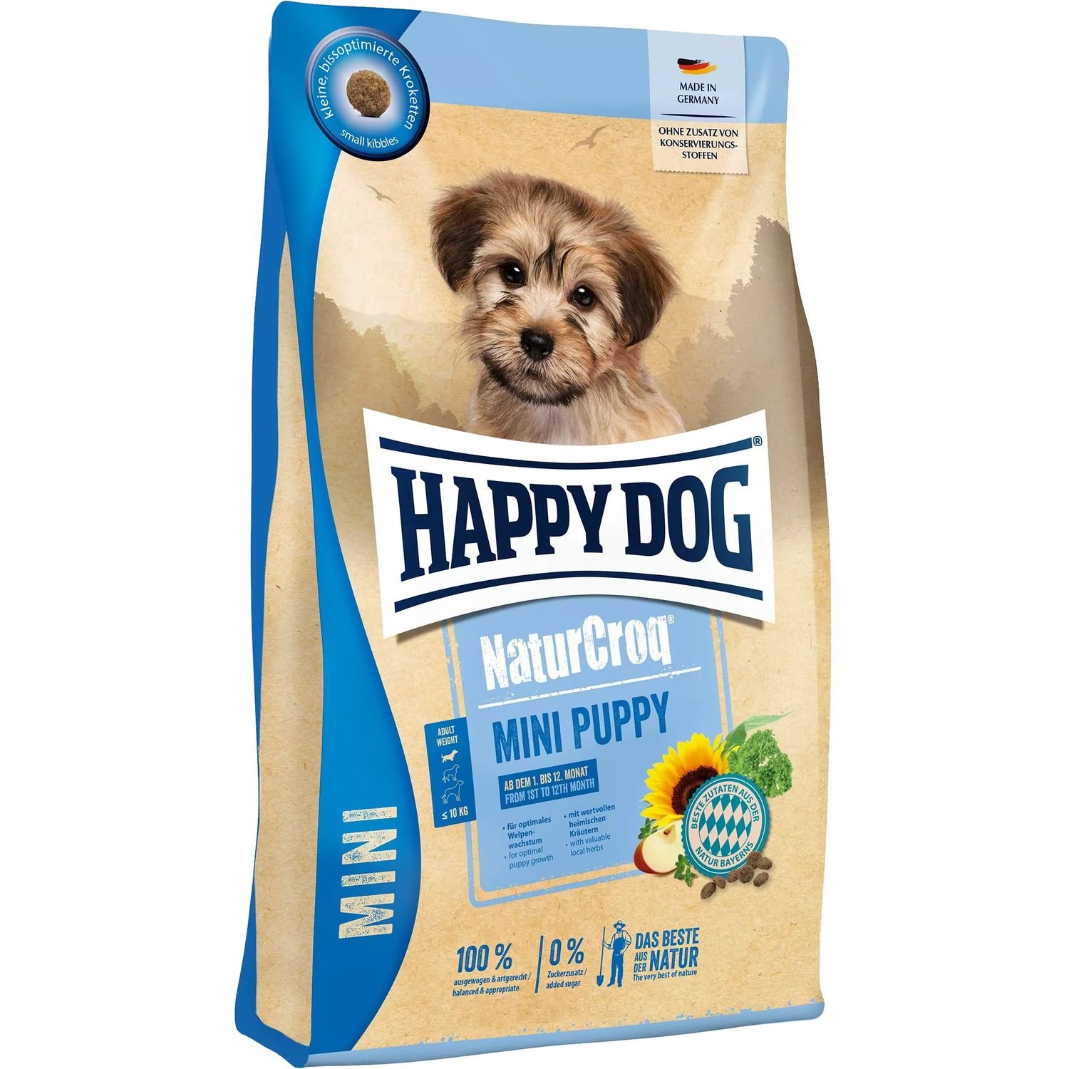 Сухой корм для щенков Happy Dog Natur Crog Mini Puppy 4 кг - фото 1