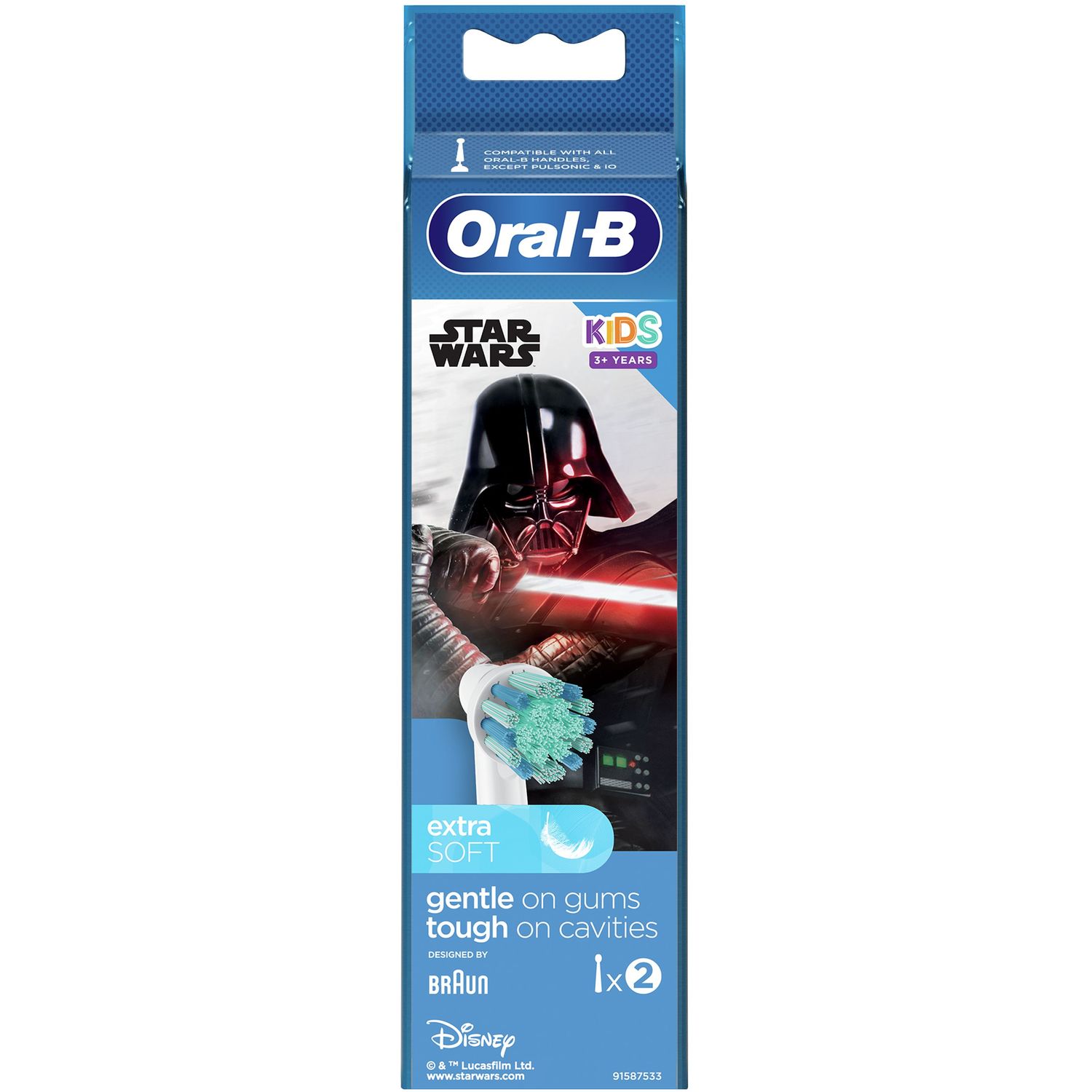 Насадки для электрической зубной щетки Oral-B Kids Звездные войны 2 шт. - фото 2