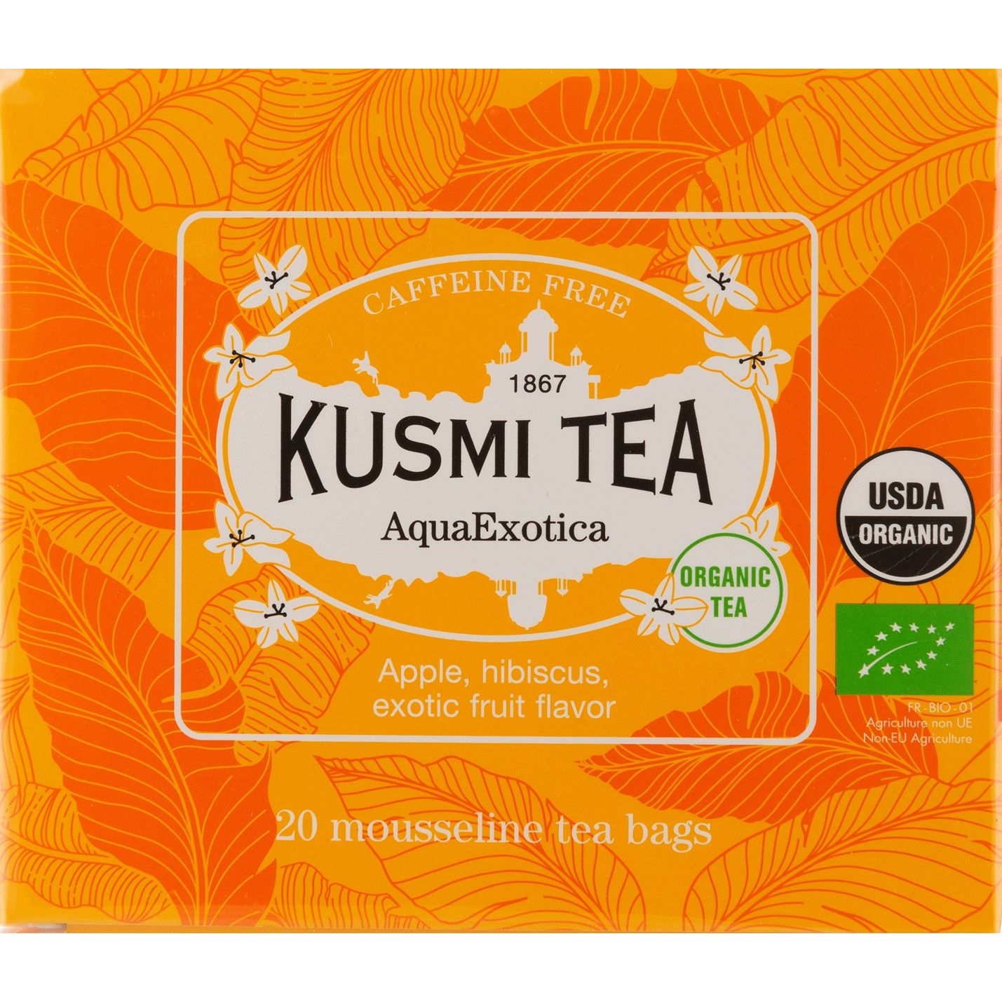 Чай травяной Kusmi Tea AquaExotica органический 40 г (20 шт. х 2 г) - фото 1
