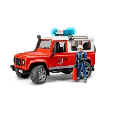 Пожежний джип Bruder Land Rover Defender з фігуркою пожежного, 28 см (02596) - фото 1