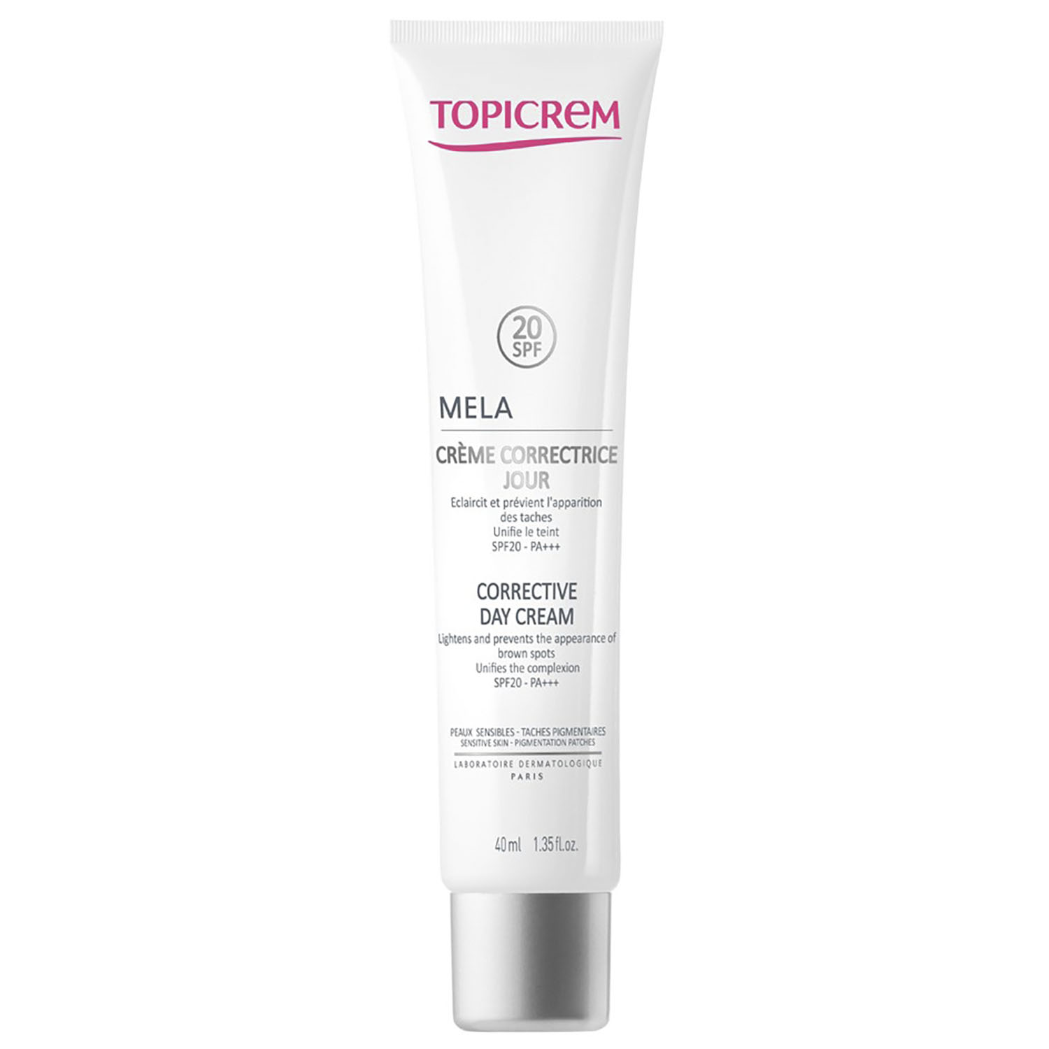 Крем для лица Topicrem Mela Corrective Day Cream SPF 20 дневной корректировочный 40 мл - фото 1