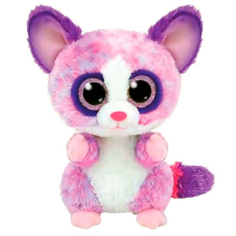 Мягкая игрушка TY Beanie Boo's Розовый лемур Becca, 15 см (36395) - фото 1