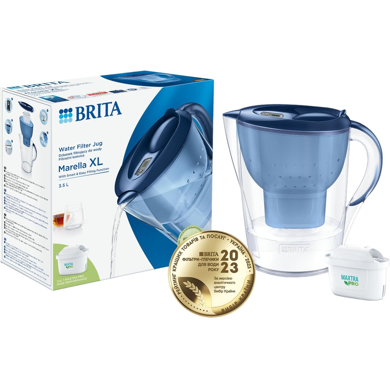 Фильтр-кувшин Brita Marella XL MXpro синий 3.5 л (1052778) - фото 5