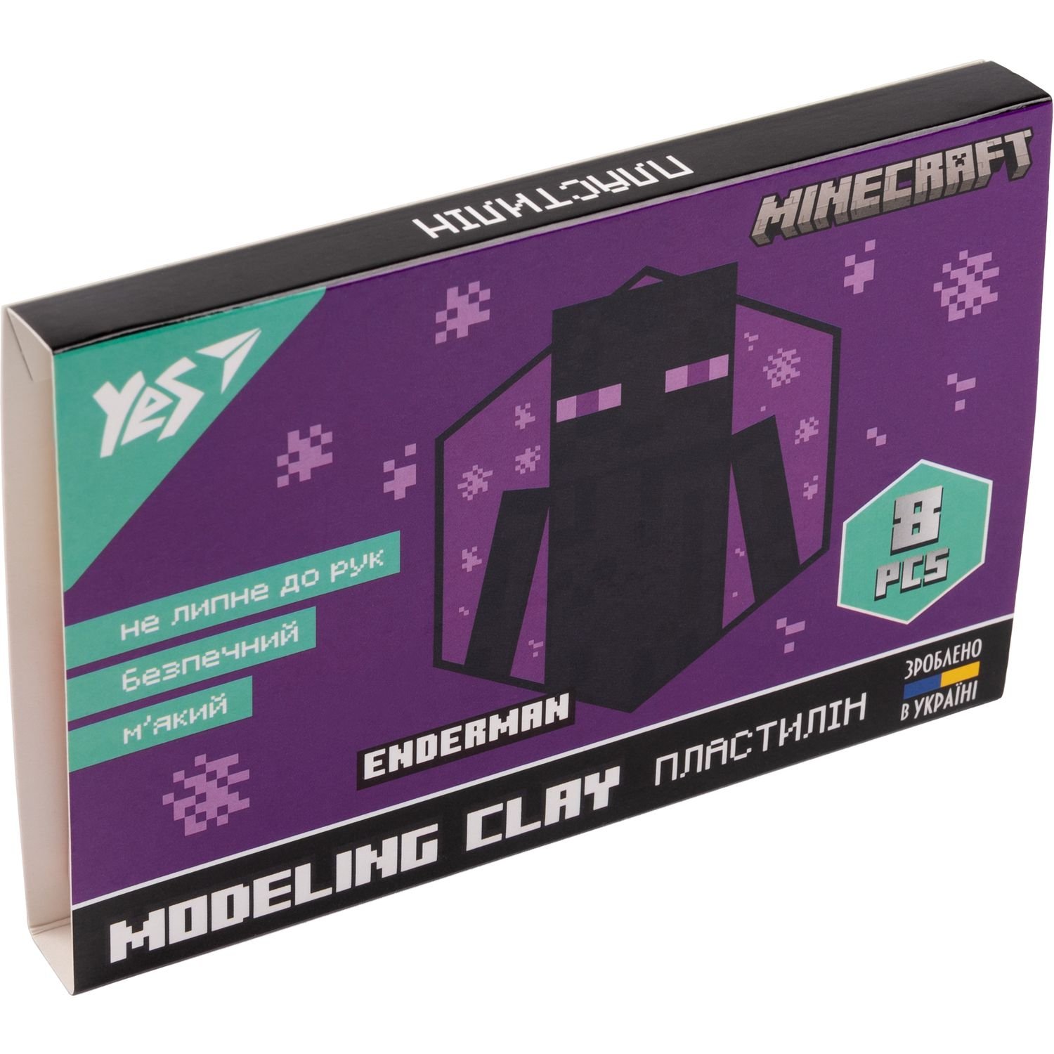 Пластилін Yes Minecraft, 8 кольорів, 160 г (540634) - фото 1