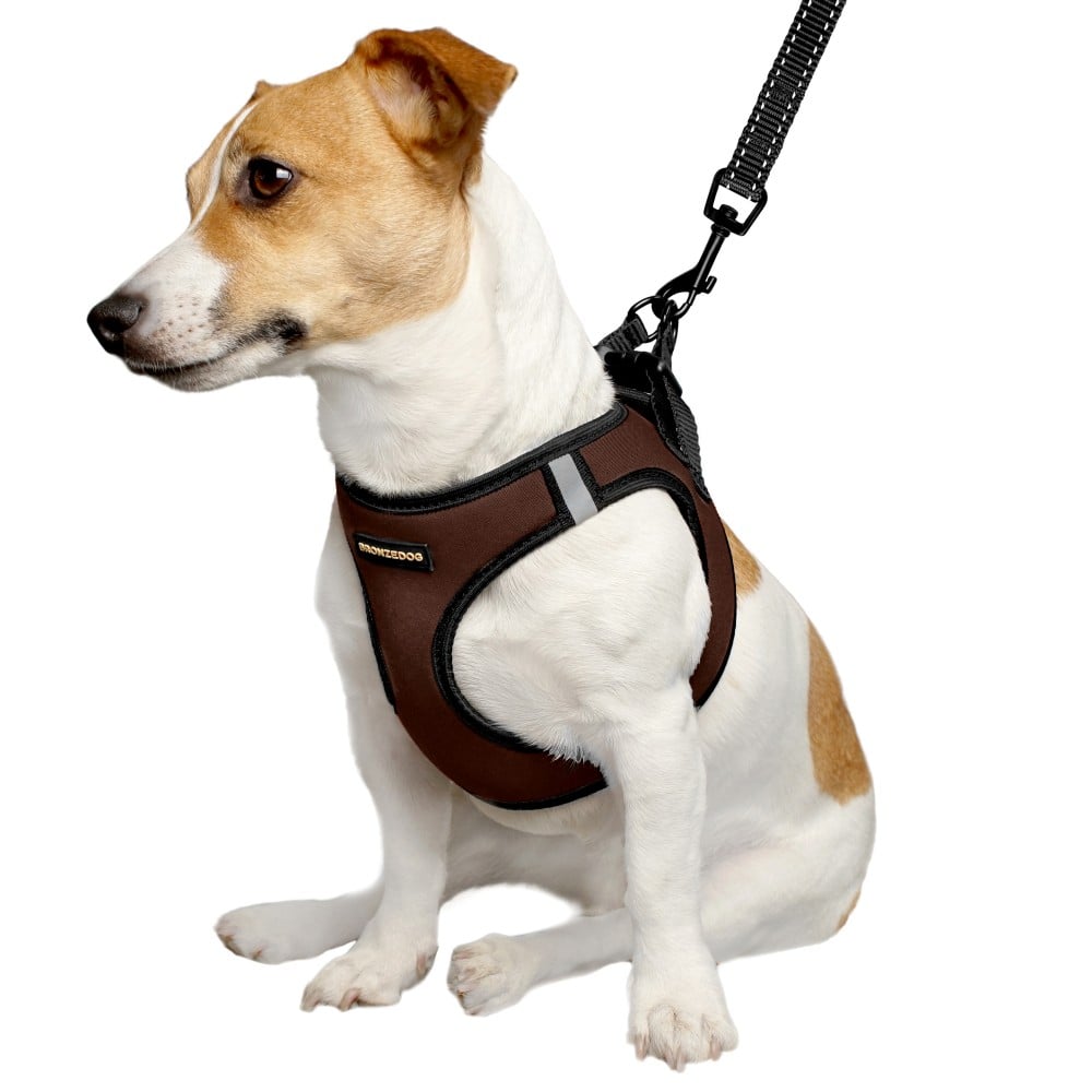 Шлея для собак Bronzedog Sport Vest L 26х20х3 см коричнева - фото 3