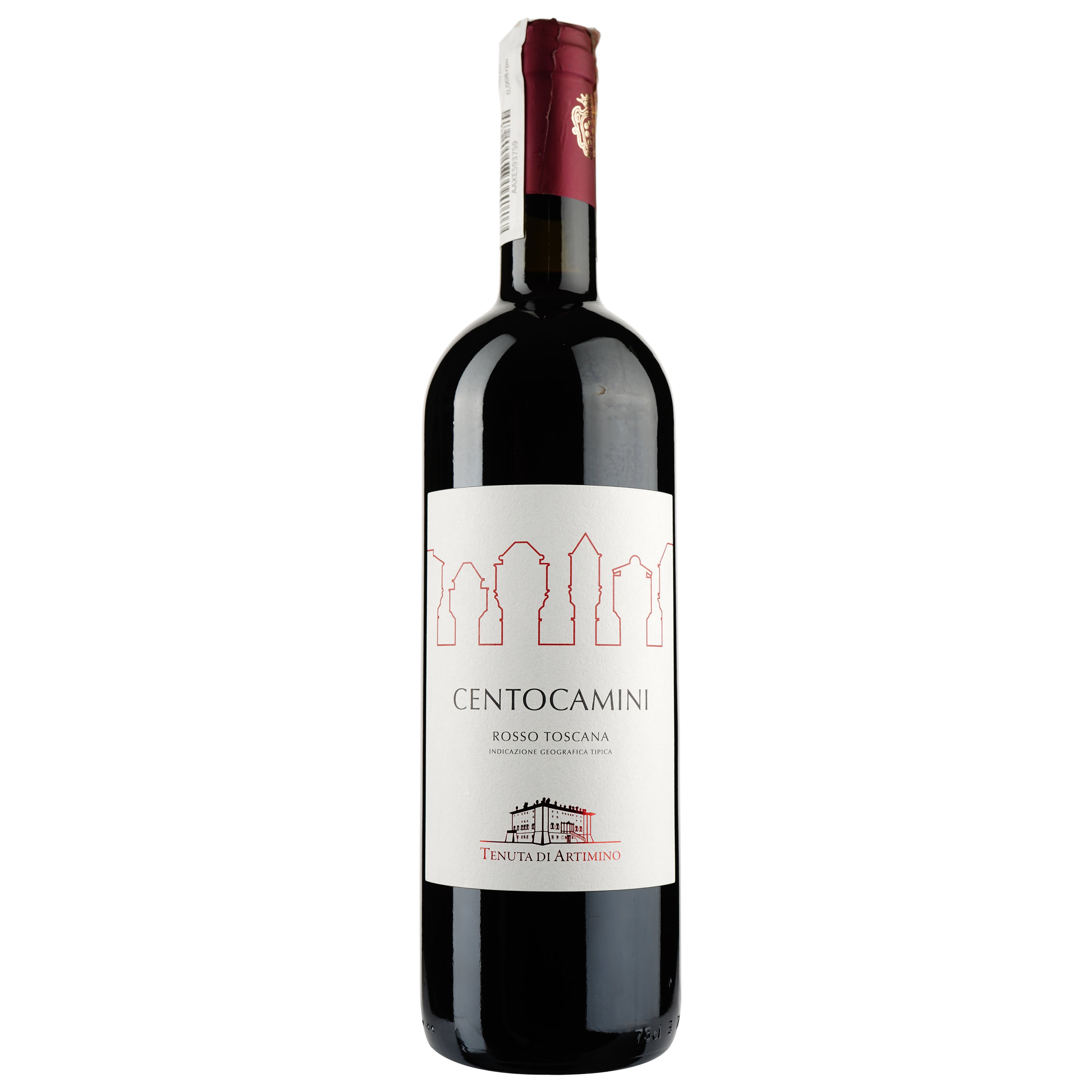 Вино Tenuta di Artimino Centocamini Rosso IGT, 12,5%, 0,75 л (ALR15539) - фото 1