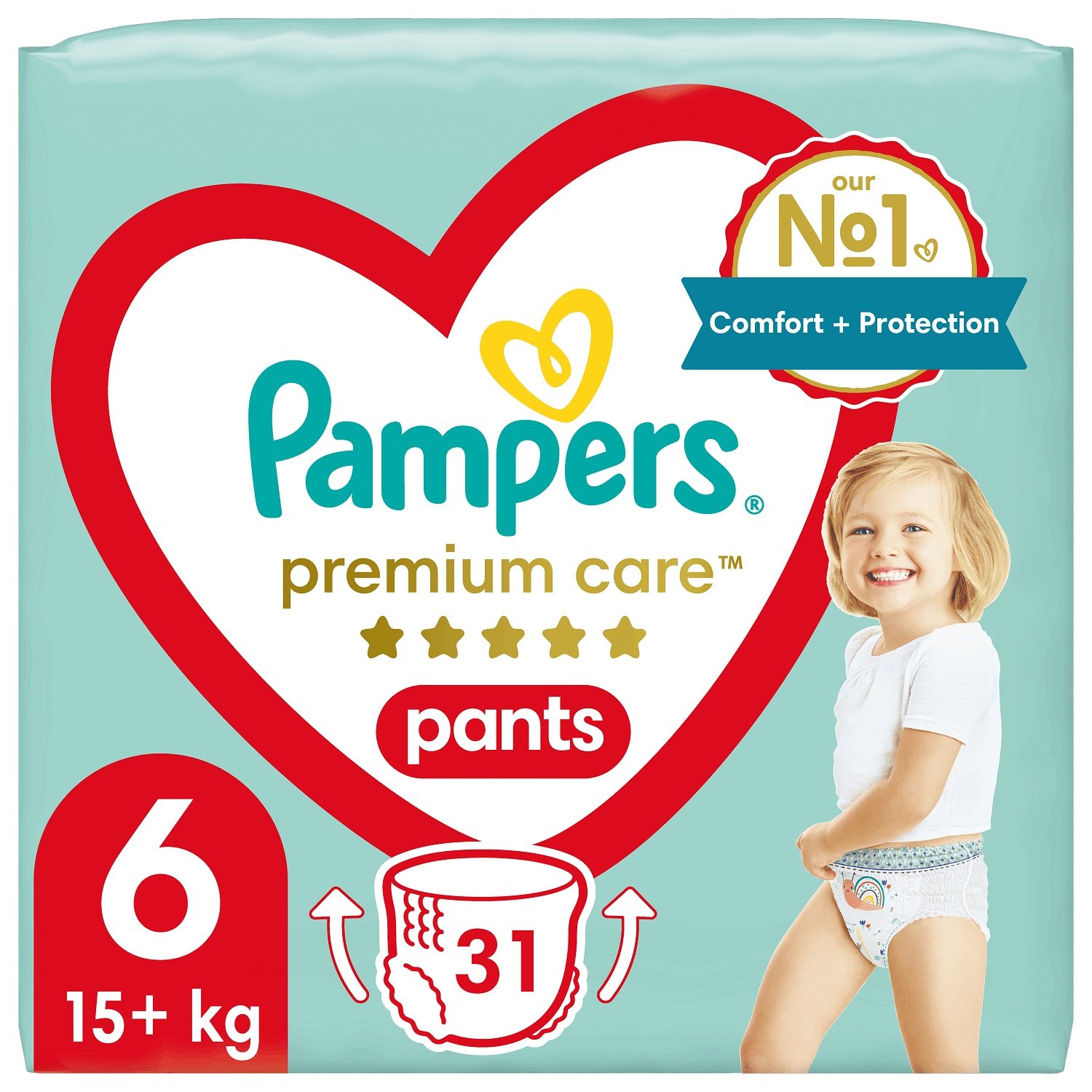 Підгузки-трусики Pampers Premium Care Pants 6 (15+ кг), 31 шт. - фото 1