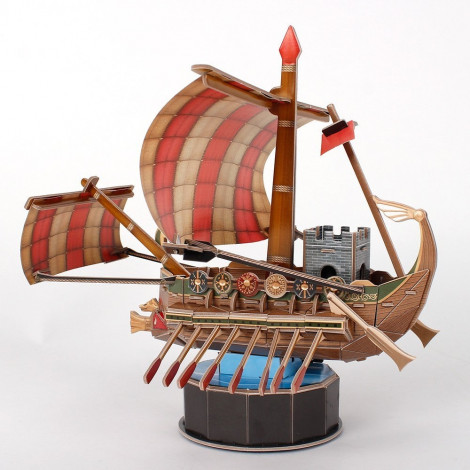 3D Пазл CubicFun Римский Боевой корабль, 85 элементов (T4032h) - фото 3