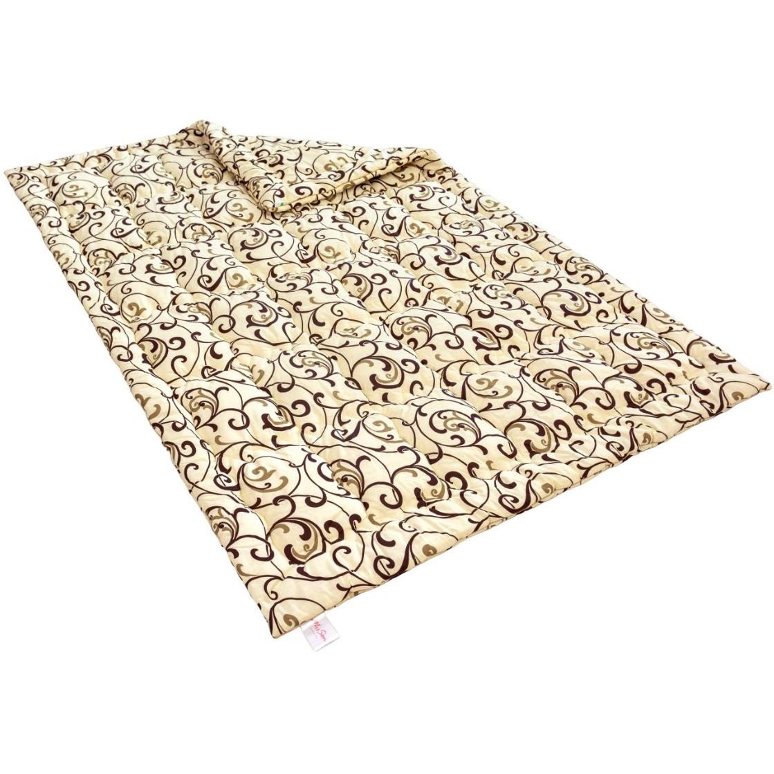 Одеяло шерстяное MirSon Hand Made №162, демисезонное, 110x140 см, бежевое с узором - фото 1