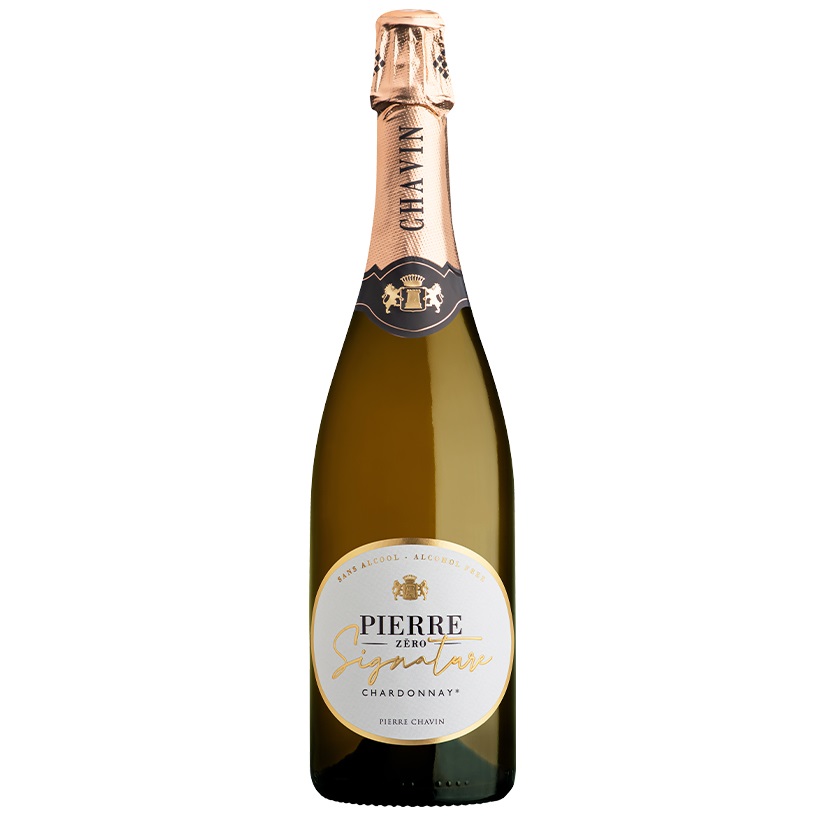 Игристое вино безалкогольное Pierre Zéro Signature Chardonnay Sparkling, белое, полусладкое, 0,75 л - фото 1