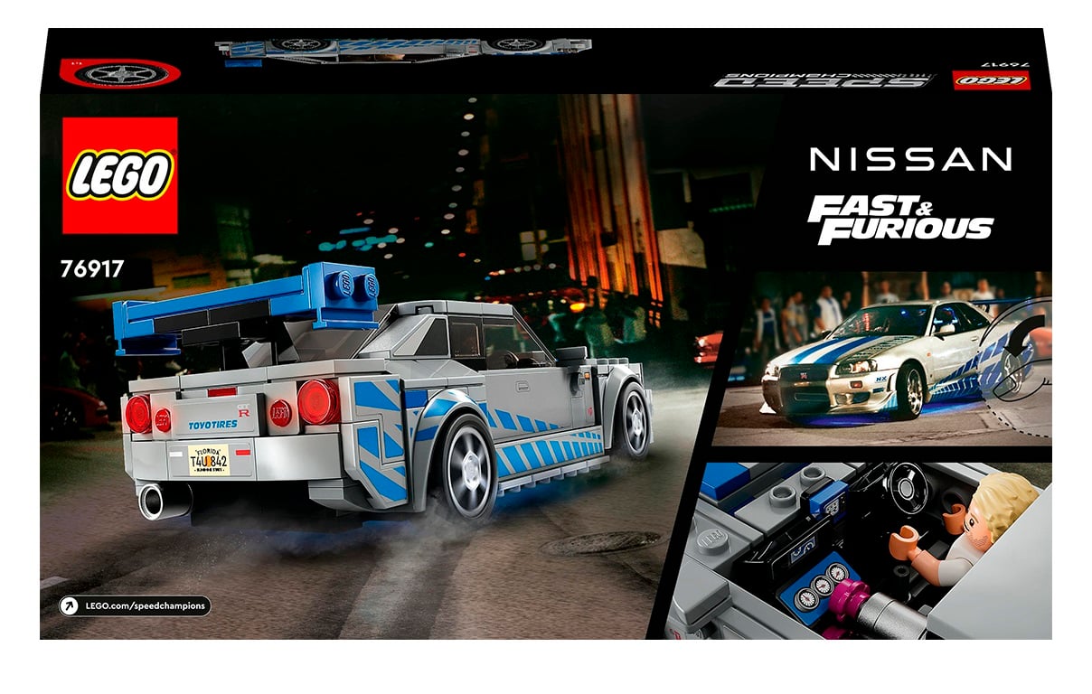 Конструктор LEGO Speed Champions Подвійний форсаж Nissan Skyline GT-R (R34), 319 деталей (76917) - фото 2