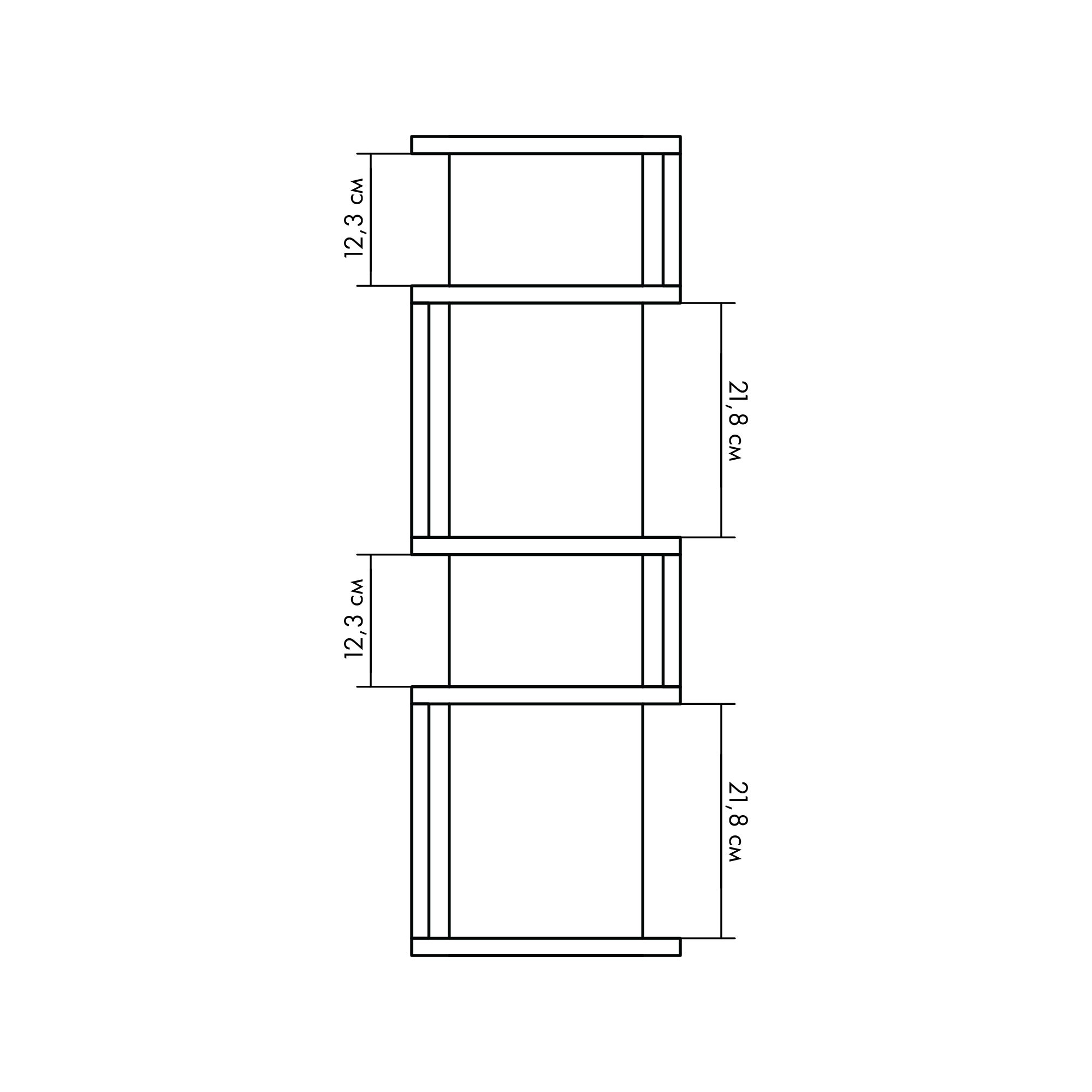 Полиця Hopanchuk Furniture Мідленд севілья з білим (53C1C3) - фото 4