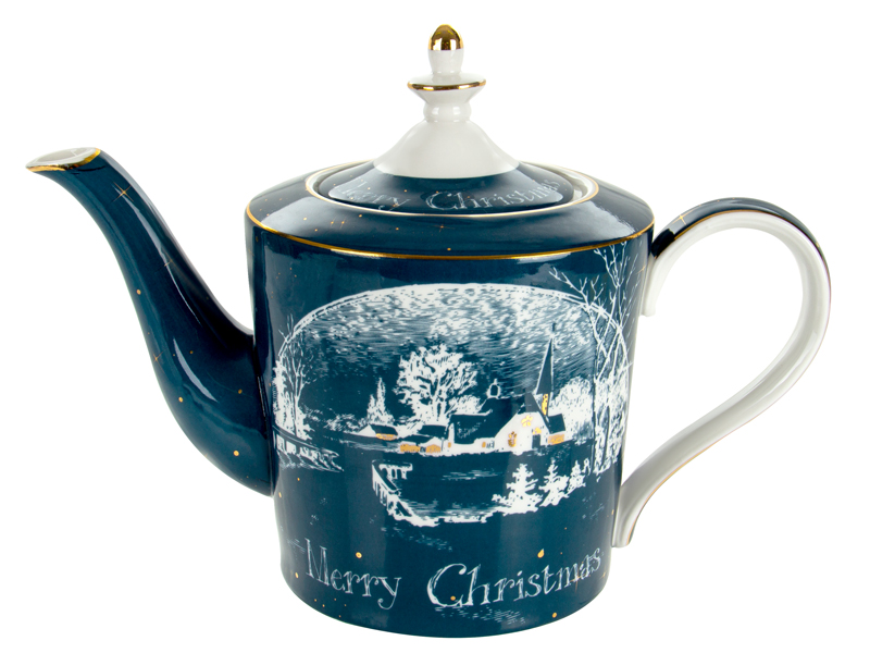 Чайник заварювальний Lefard New Christmas, 1 л, темно-синій (924-721) - фото 1
