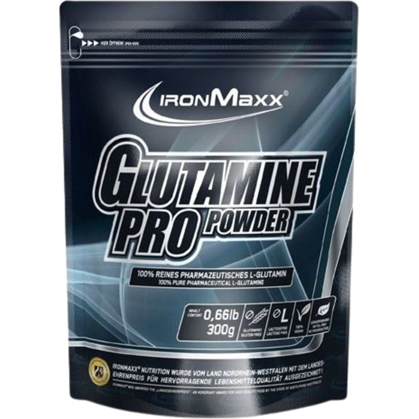 L-Глютамин IronMaxx Glutamine Pro Powder 300 г - фото 1