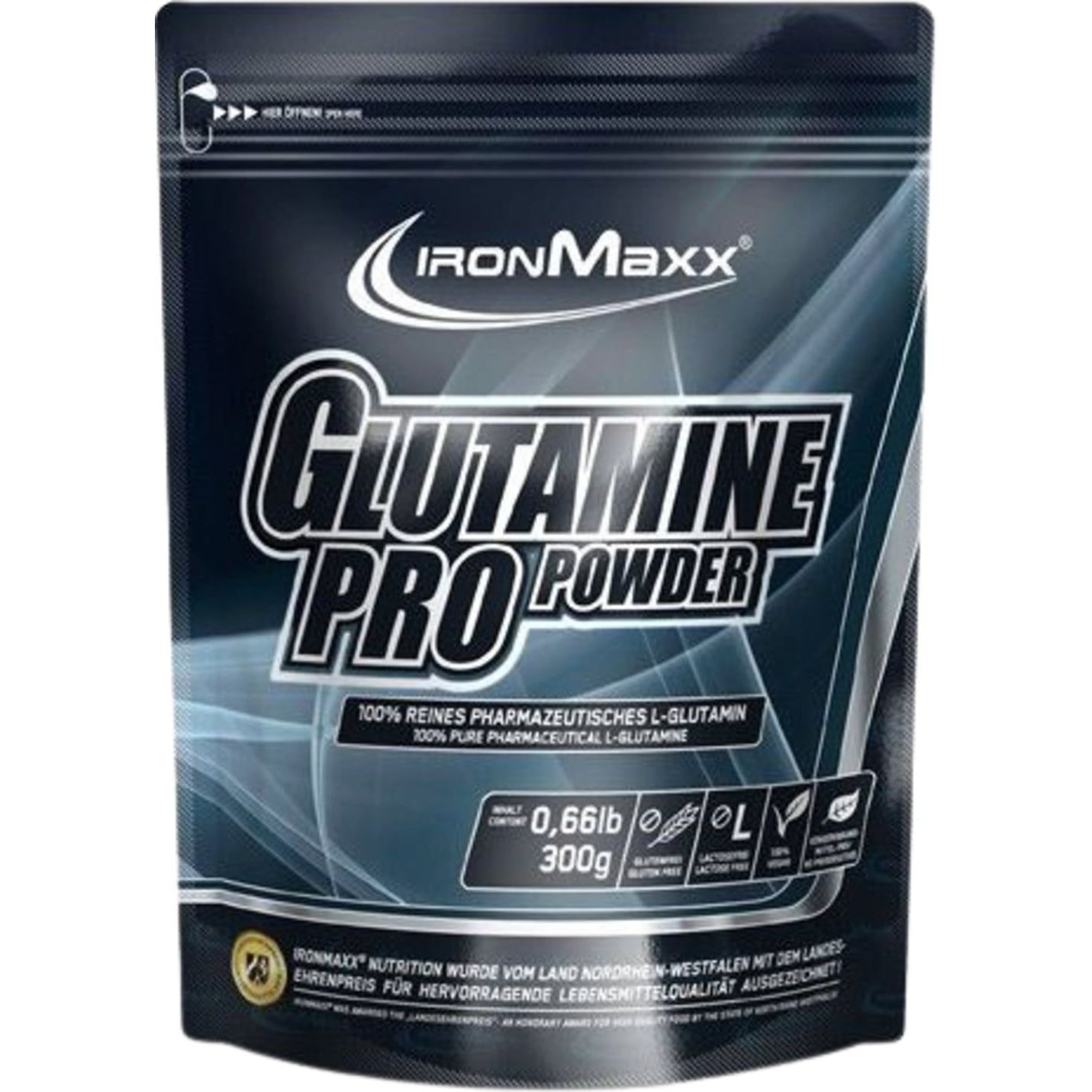 L-Глютамін IronMaxx Glutamine Pro Powder 300 г - фото 1