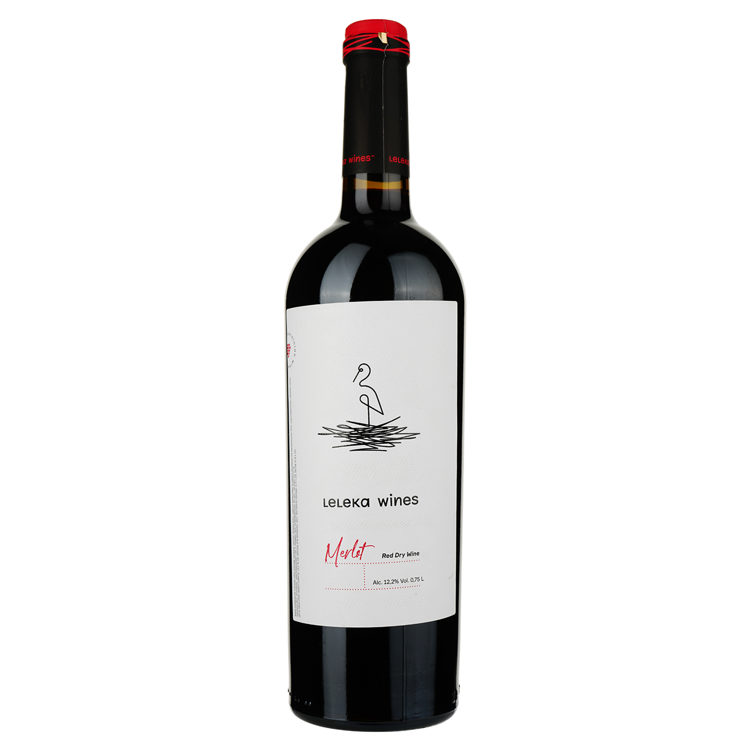 Вино Leleka Wines Merlot, красное, сухое, 12,5%, 0,75 л - фото 1