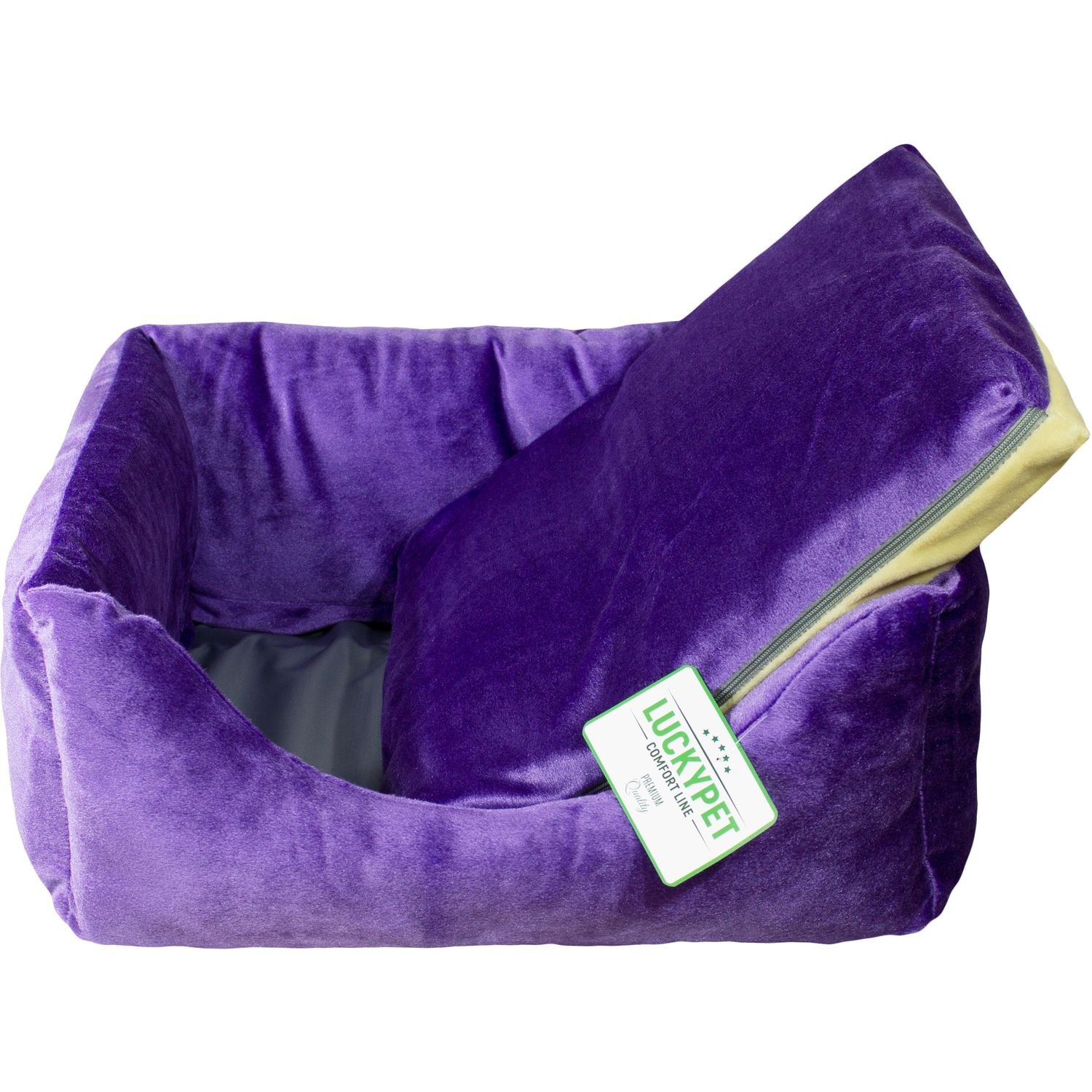 Лежак Luсky Pet Рольф №1, фіолетово-кремовий 60х80х24 см - фото 3