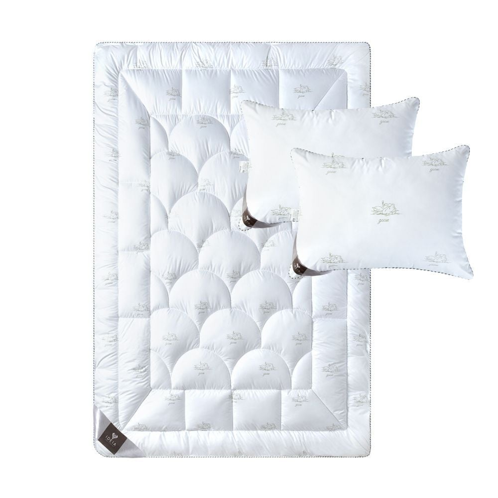 Набор Ideia Super Soft Classic: одеяло, 200х220 см + подушки 2 шт., 50х70 см, белый (8000035235) - фото 1