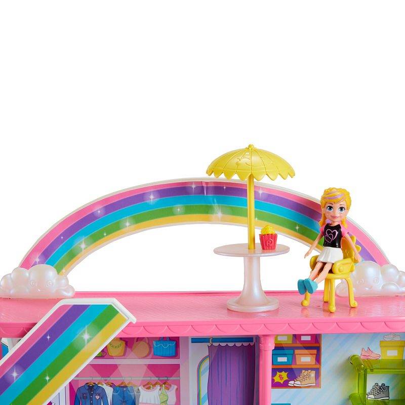 Ігровий набір Polly Pocket Sweet Adventures Rainbow Веселковий торгівельний центр (HHX78) - фото 8