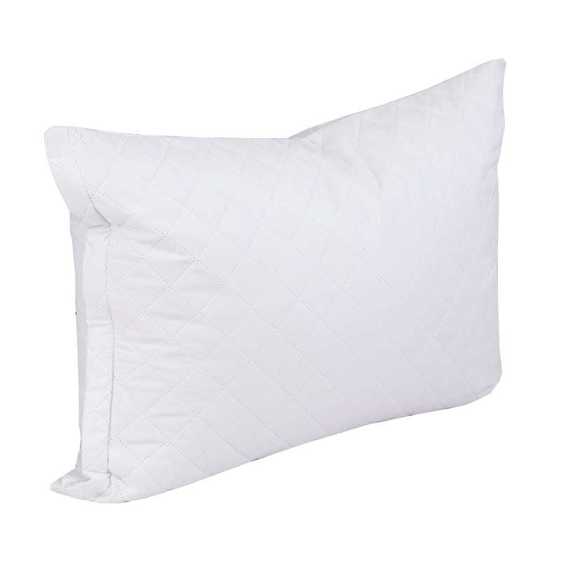 Чехол на подушку Руно Ромб на молнии, стеганый микрофайбер, 50х70 см, белый (382.52У_ромб) - фото 1