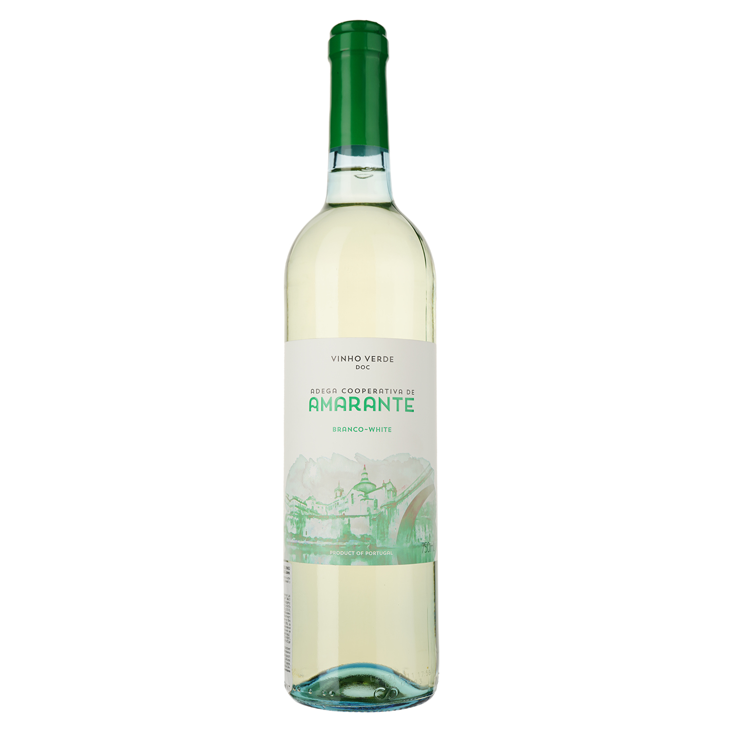 Вино Amarante Vinho Verde Doc Branco, белое, полусухое, 11%, 0,75 л - фото 1