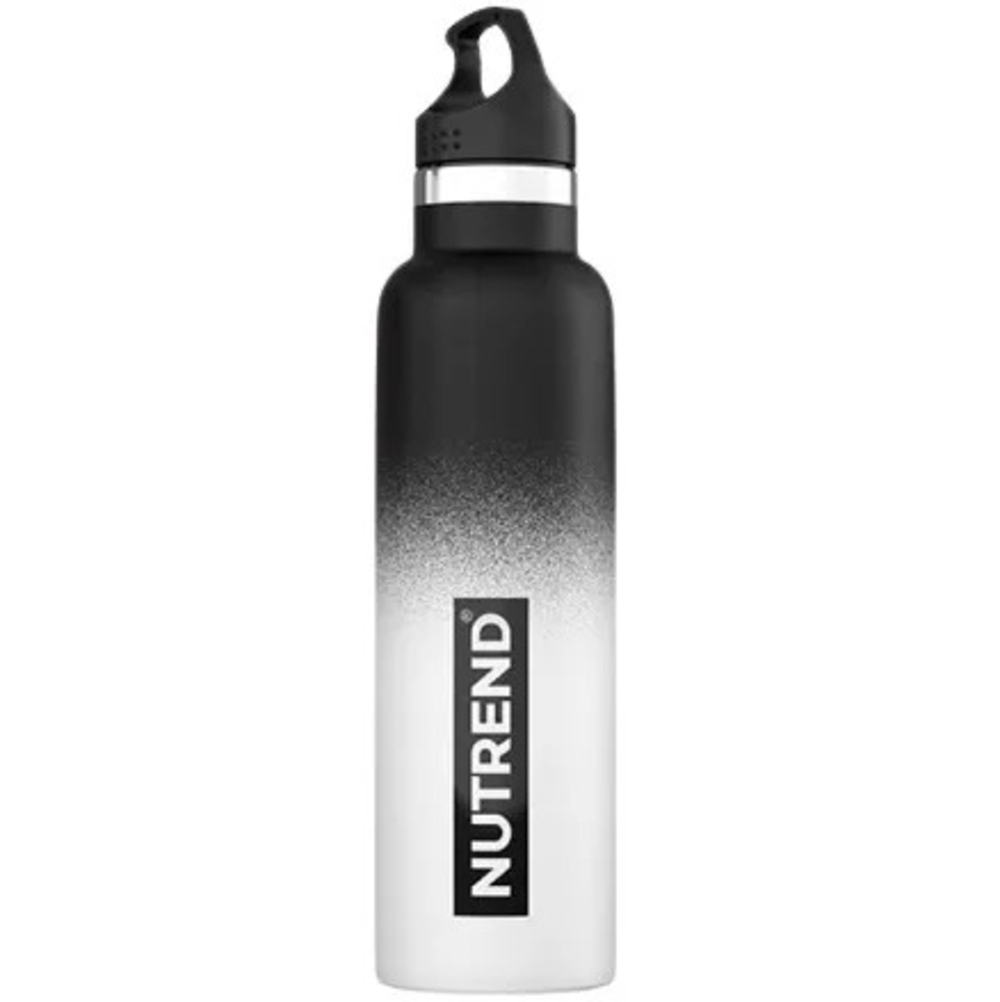 Бутылка Nutrend Stainless Steel Bottle 2021 750 мл white black (8594014860818) - фото 1