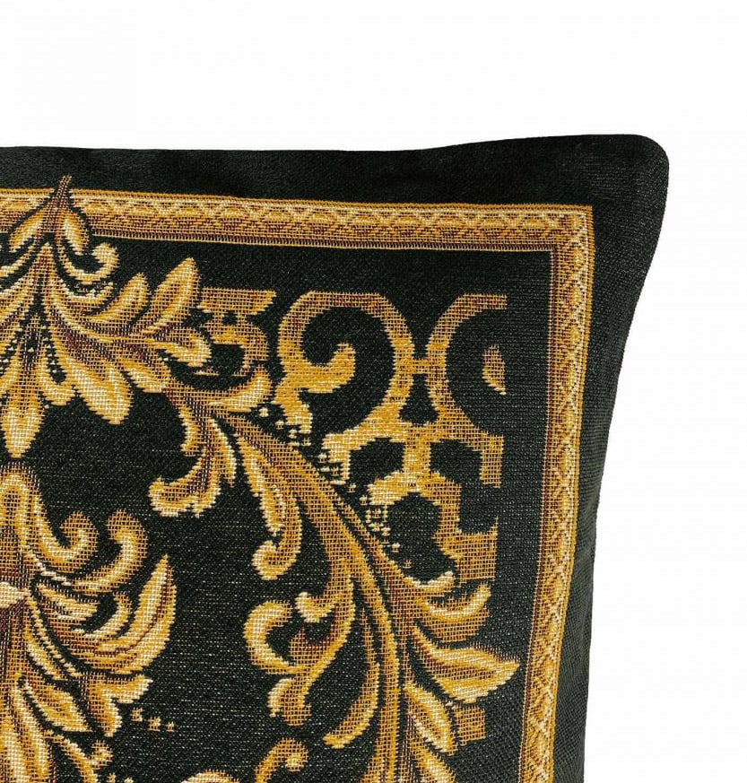Наволочка Прованс Baroque-3, 45х45 см, черный с золотым (25620) - фото 2