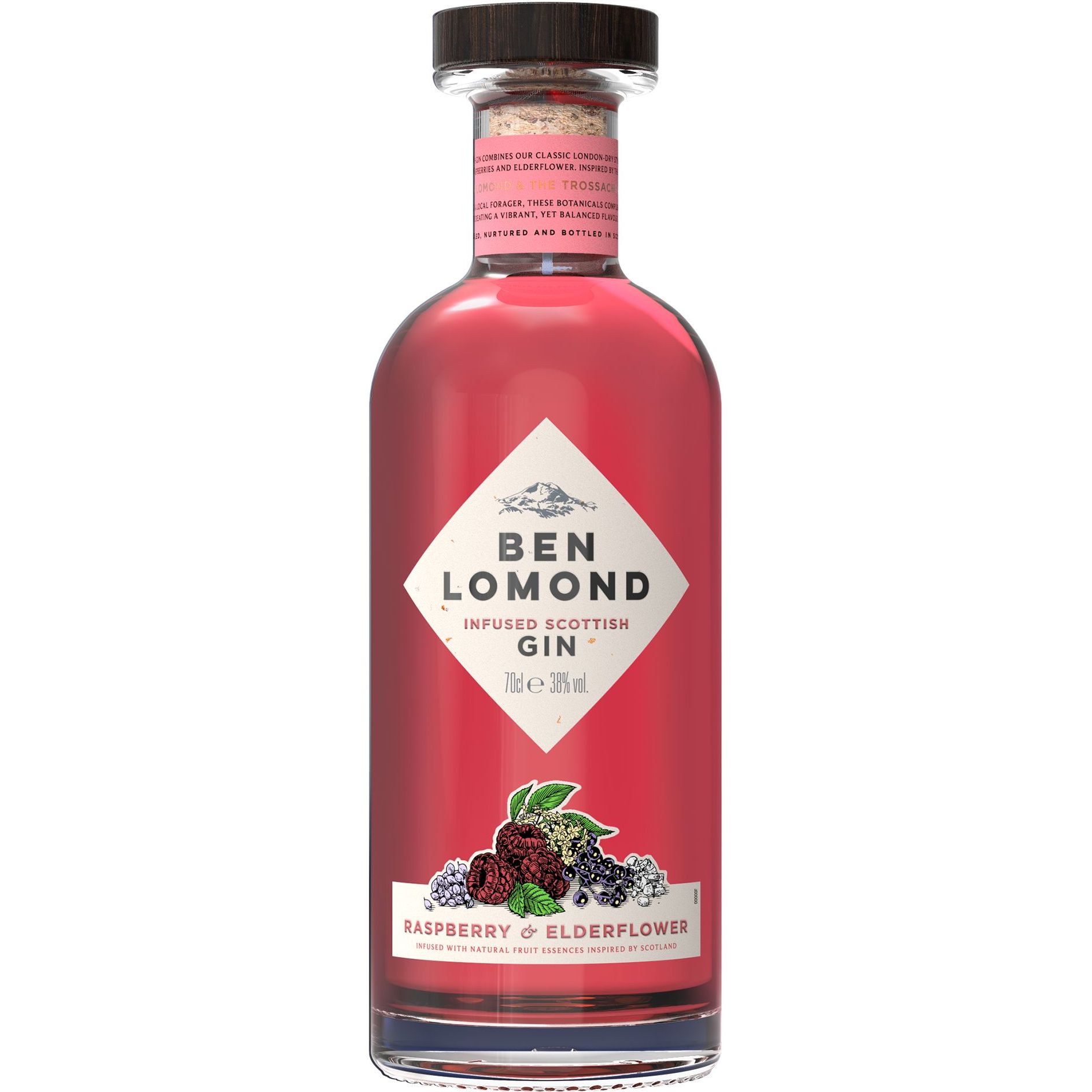 Джин Ben Lomond Raspberry & Elderflower 38% 0.7 л - фото 1