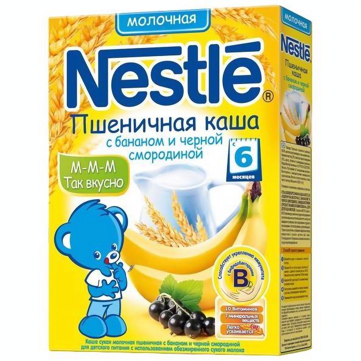 Молочна каша Nestle Пшенична з бананом і чорною смородиною 250 г - фото 1