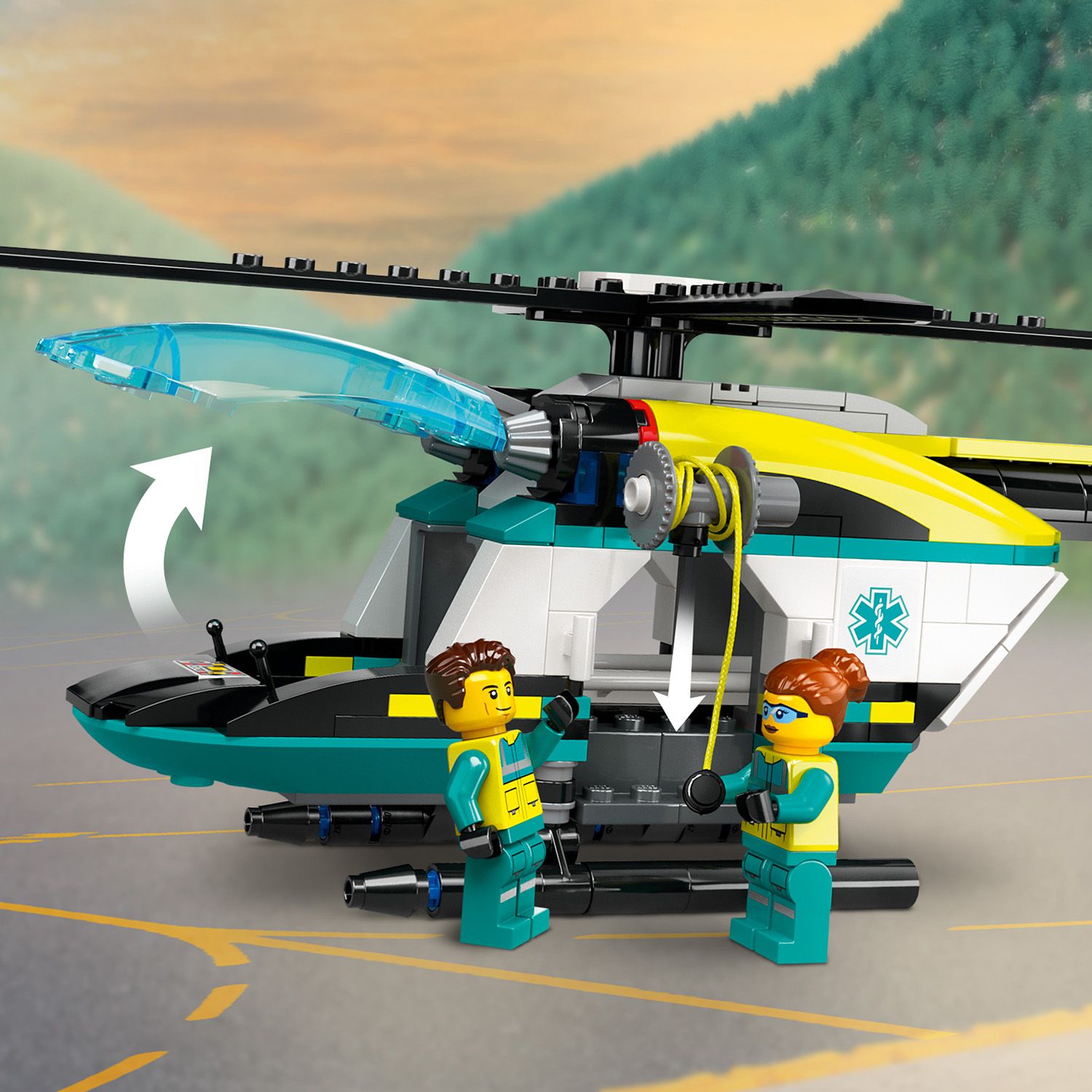 Конструктор LEGO City Вертолет аварийно-спасательной службы 226 деталей (60405) - фото 7