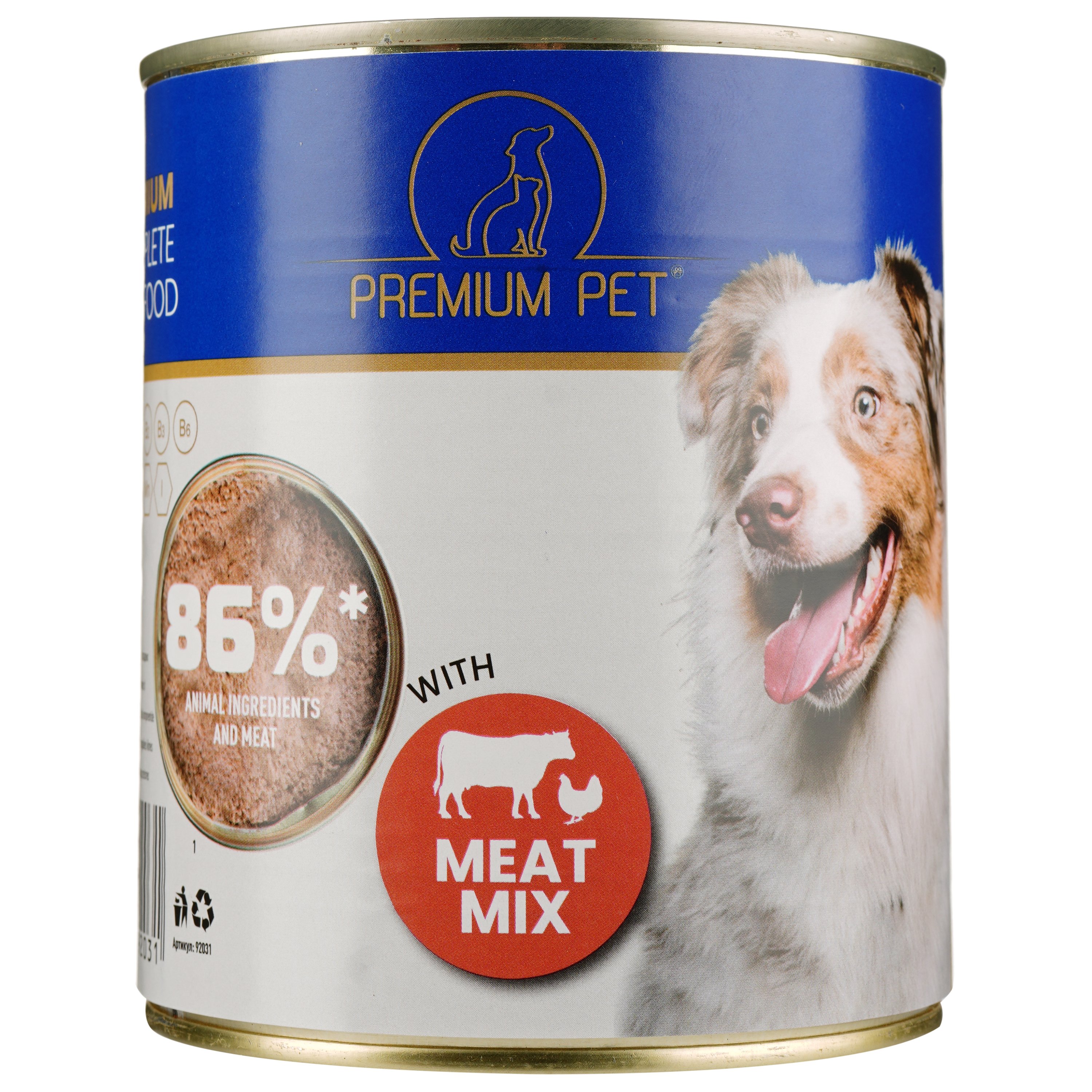 Паштет для взрослых собак Premium Pet мясное ассорти 800 г - фото 2